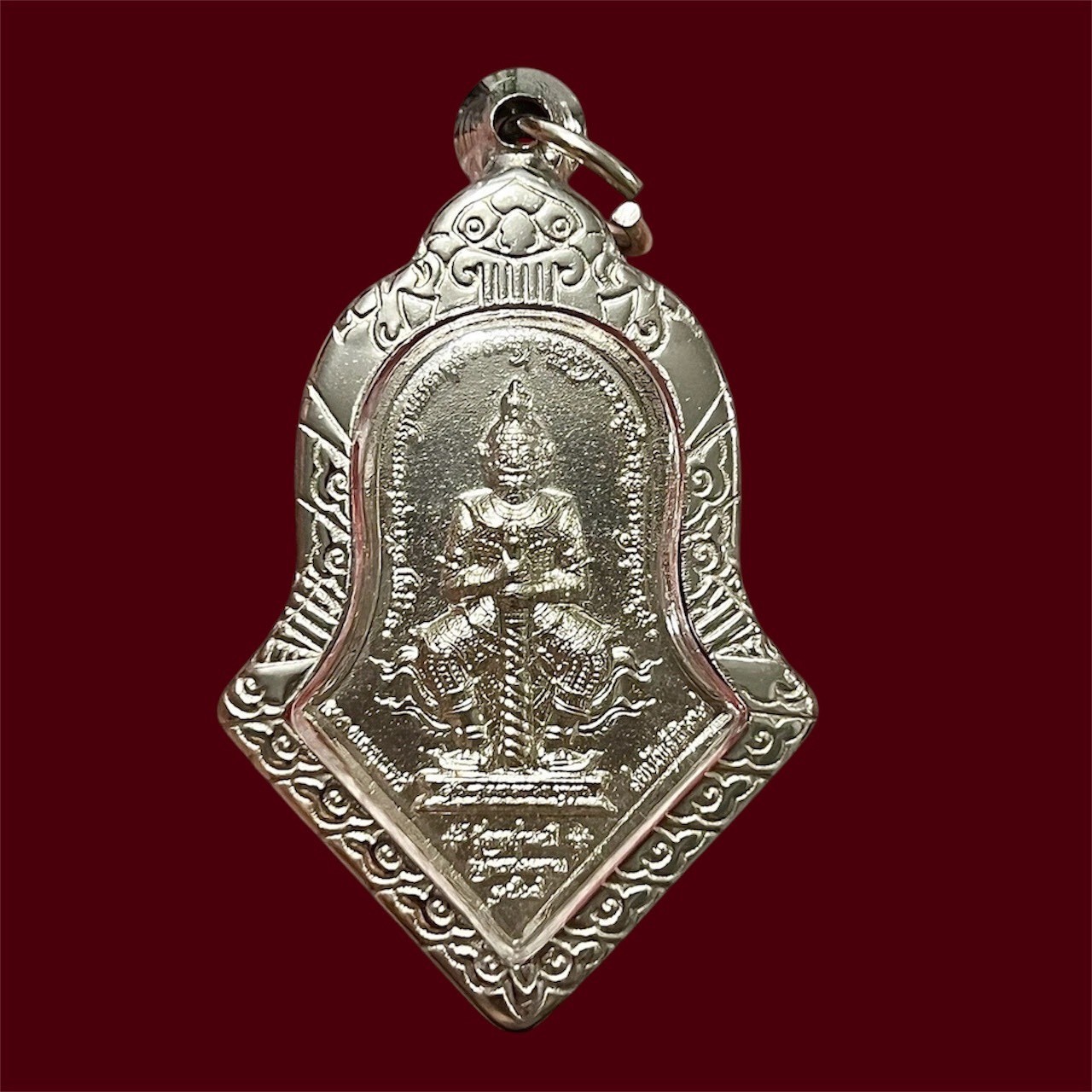 Thai Amulet Pendant Thao Wessuwan LP Sothorn Wat Chulamanee 2021 Silver Frame