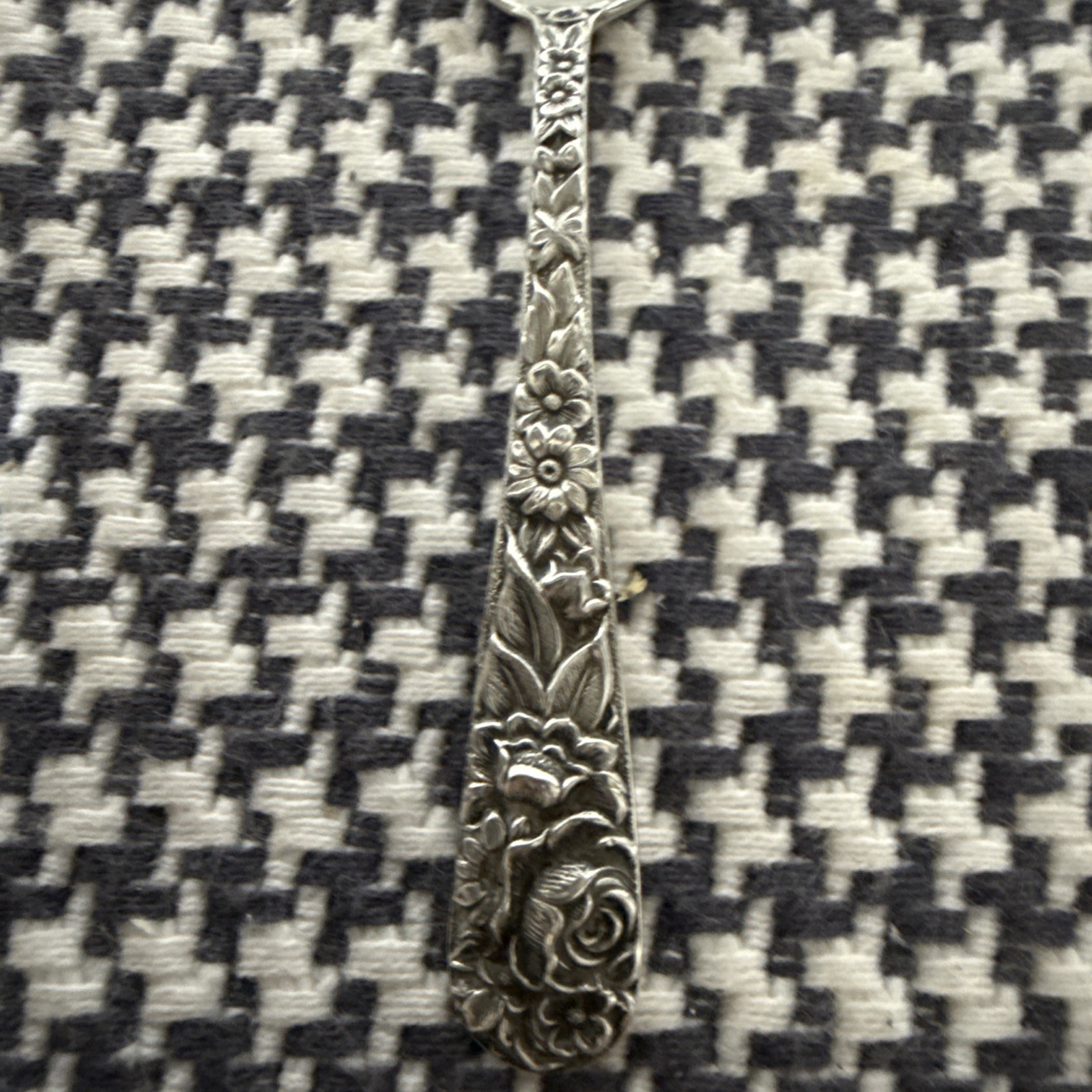 One S. Kirk & Son Sterling Silver Repousse Spoon 4”