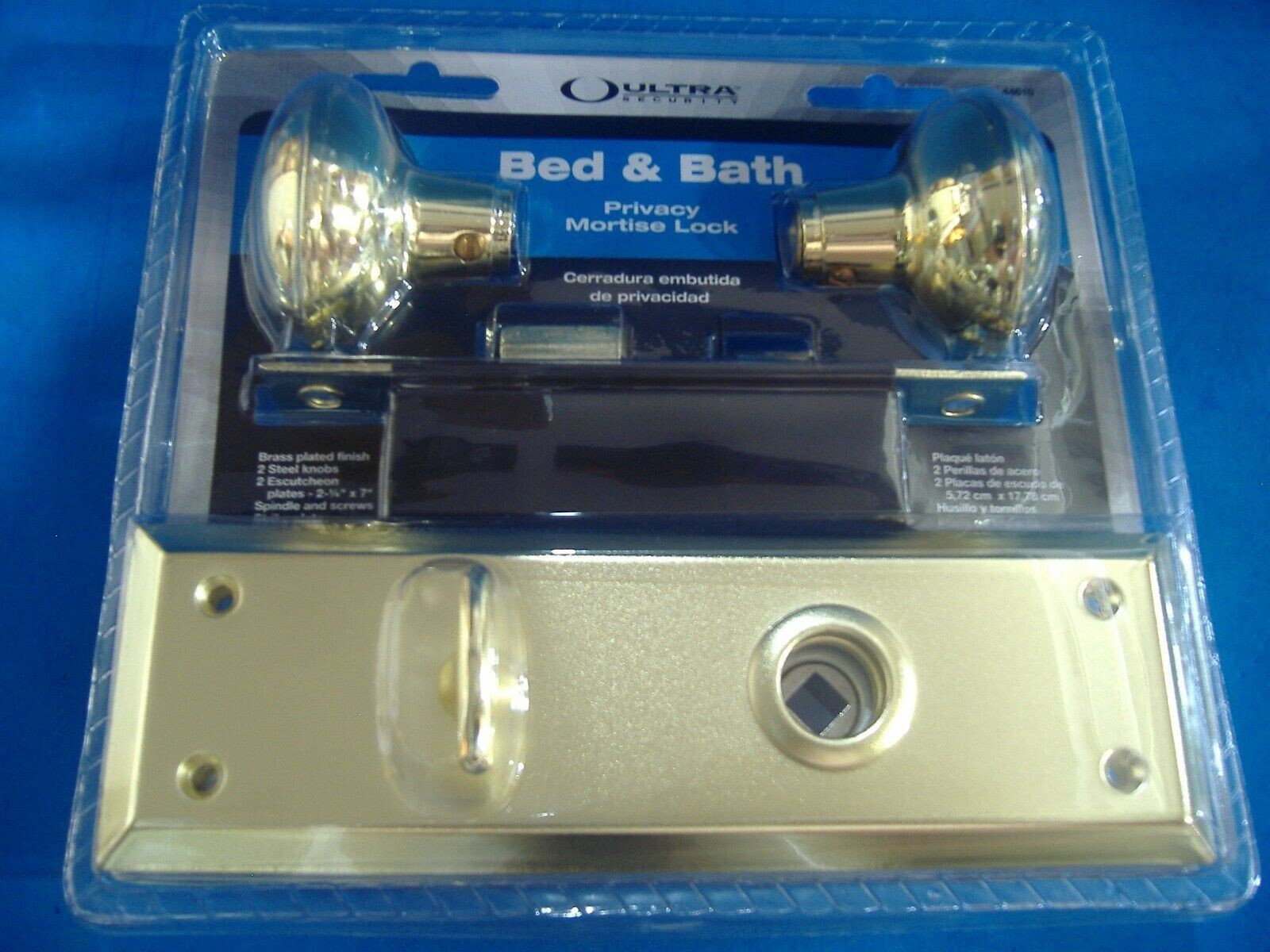 MORTISE LOCK PRIVACY LOCKSET WITH BRASS DOOR KNOBS WITH BRASS BASE VINTAGE STYLE