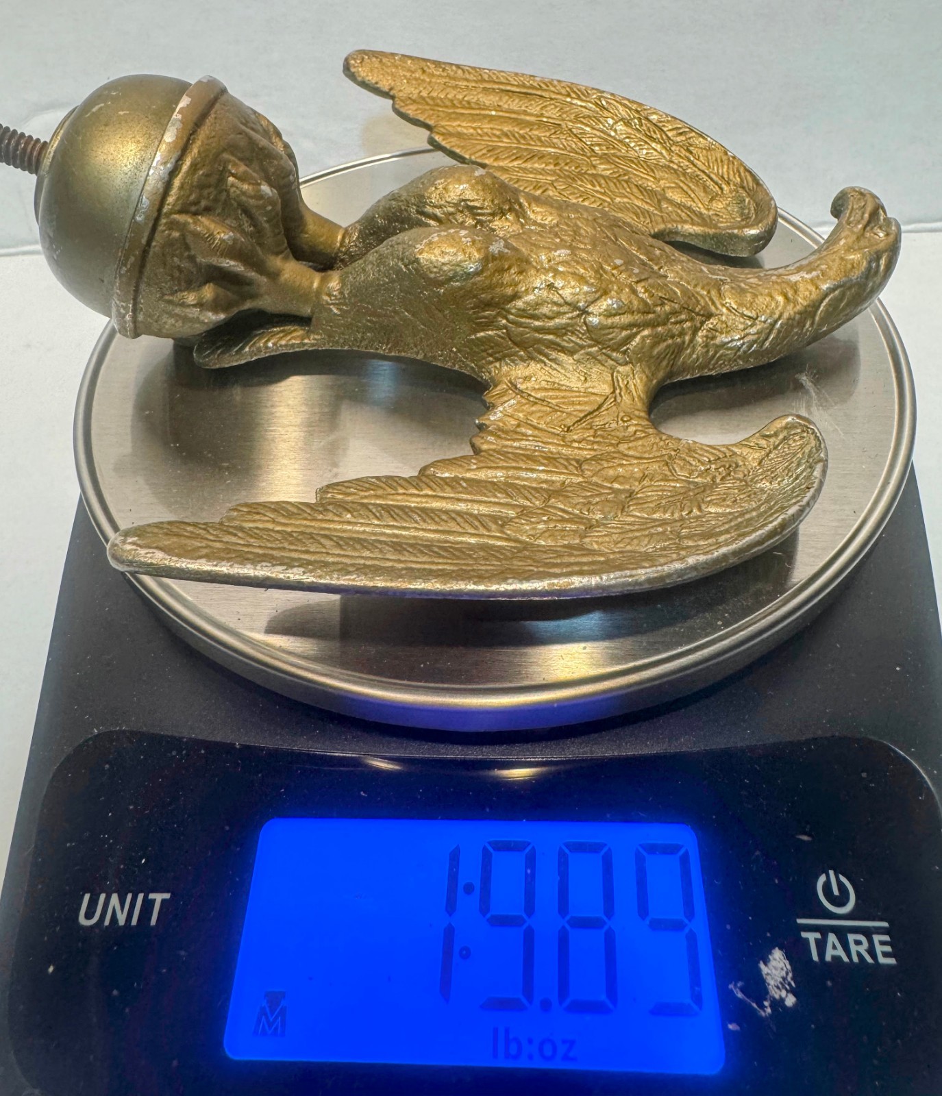 EAGLE FLAG FLAGPOLE AMERICA USA PATRIOTIC FINIAL ORNAMENT CAST METAL BRASS