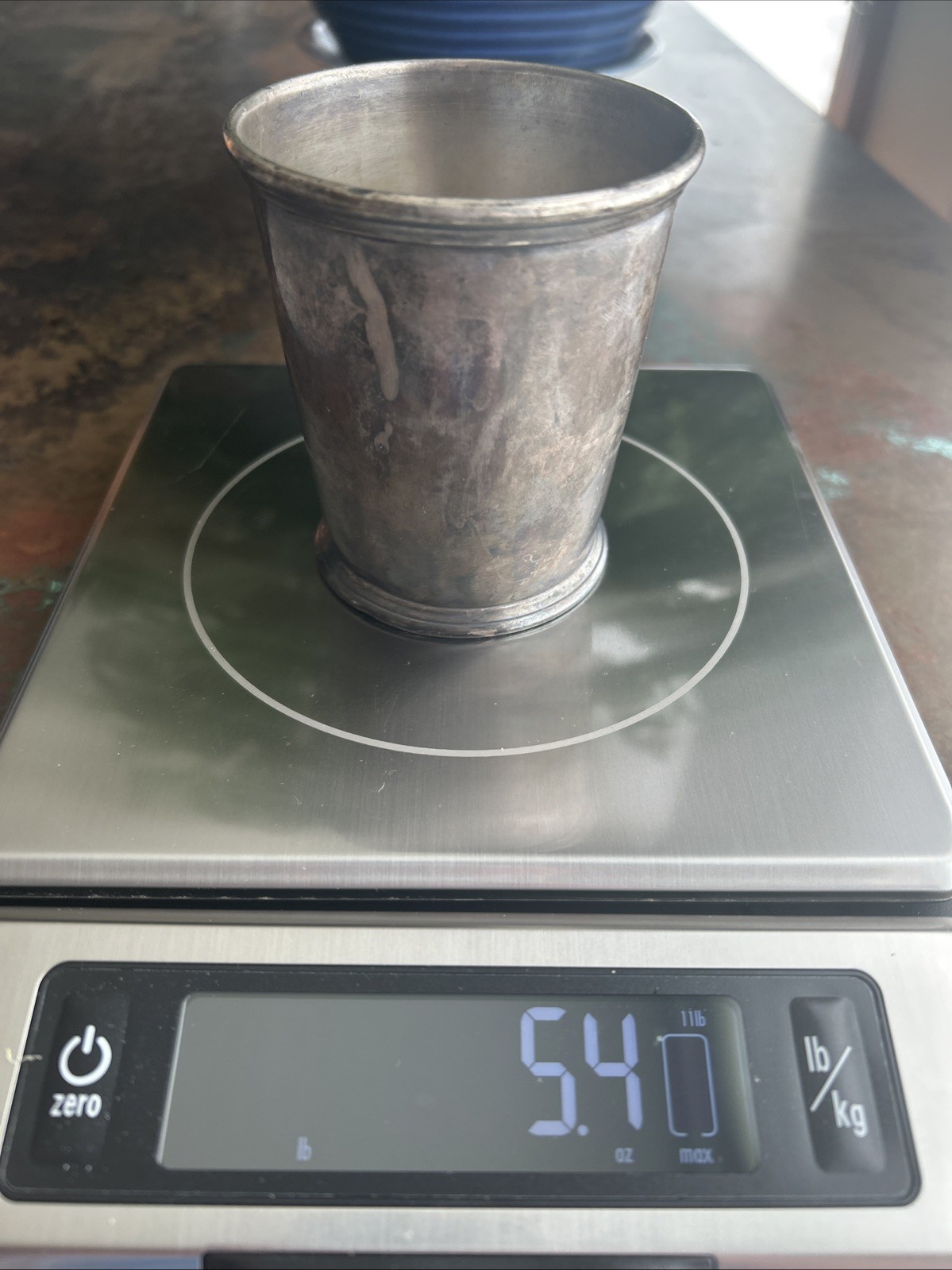 Antique 1850’s John B. Akin Danville KY *PLK* Coin Silver Mint Julep Cup Patina