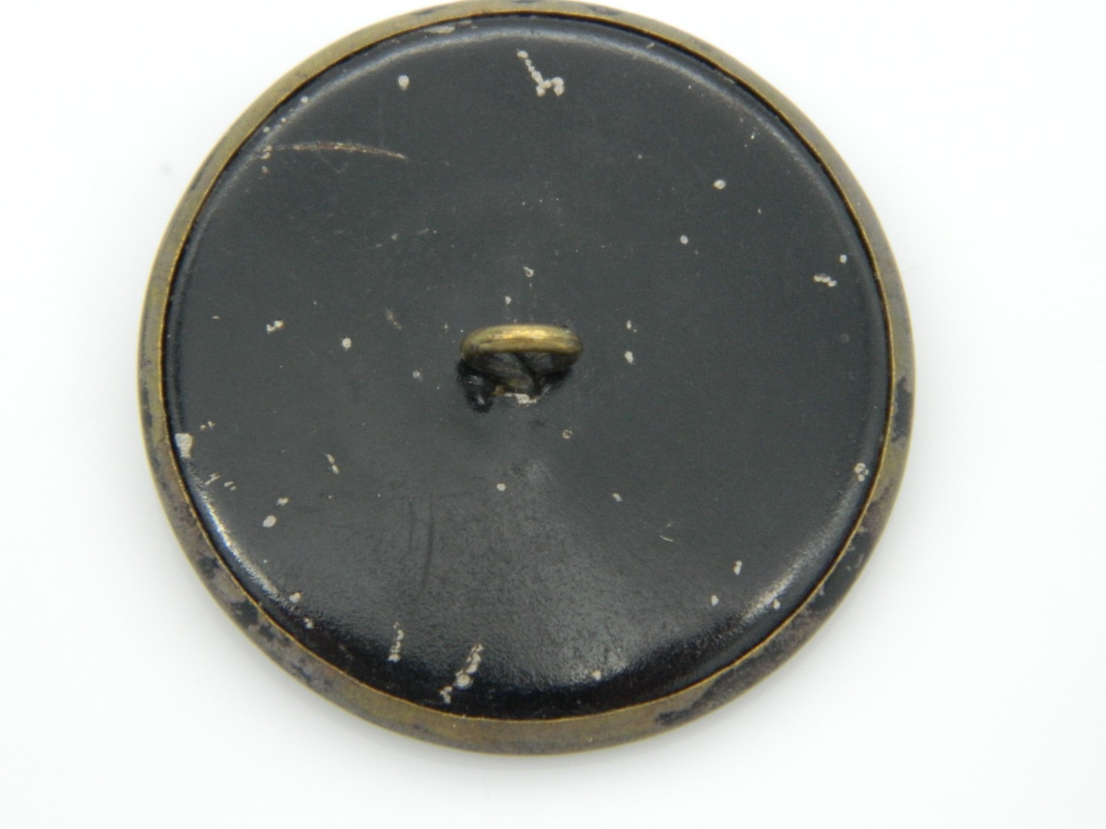 Antique Picture Button Horse Trap & Rider Traveler with Whip Large 1 1/2″