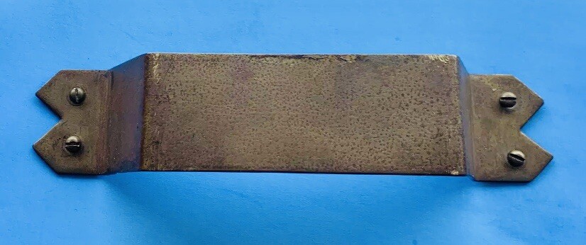 @1900 Arts & Crafts Mission Antique Hardware Brass Drawer Pull Bin Pull