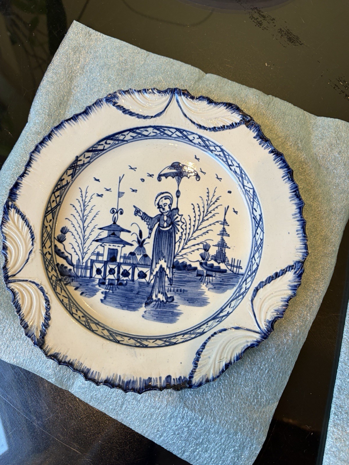 Antique Worcester Blue & White Plates – Dr. Wall Period (18th Century) 1745