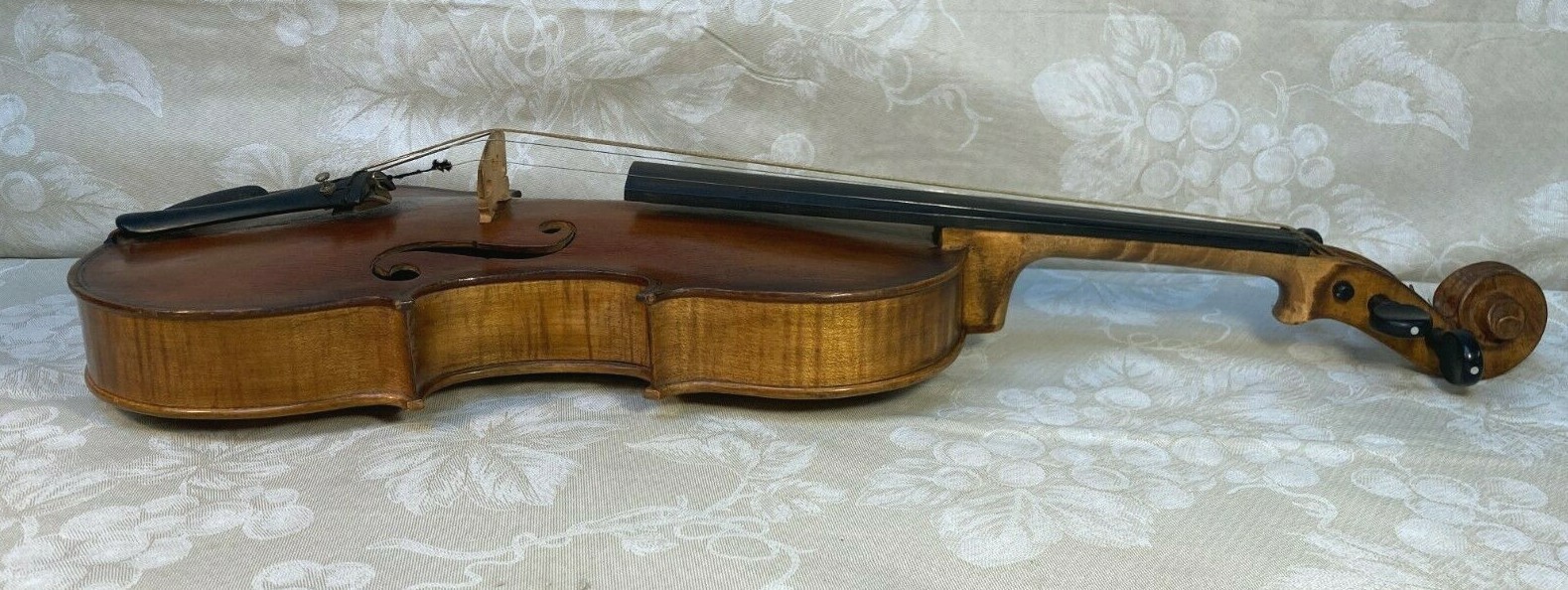 Antique Violin 1 Piece Belly 2 Piece Tiger Maple Back Inlaid Purfling No Label