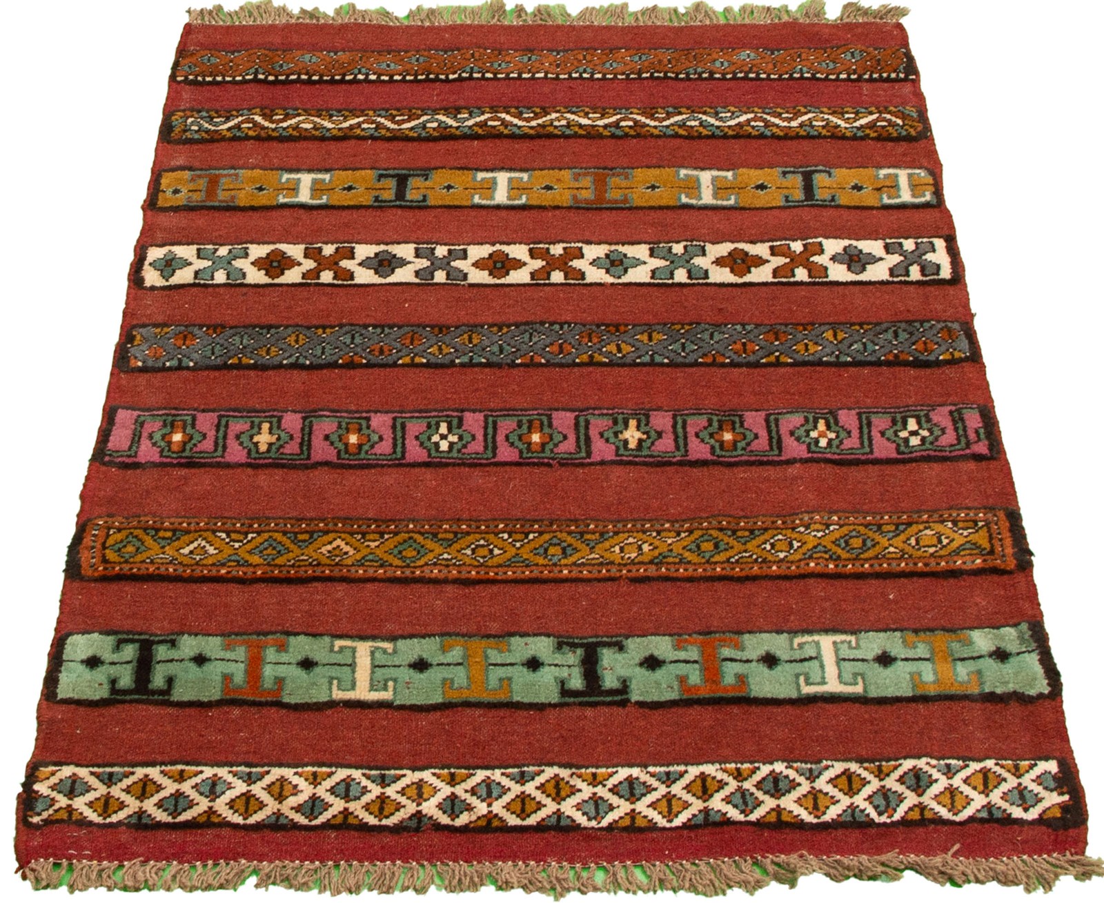 Traditional Vintage Hand-Knotted Area Rug 3’6″ x 5’2″ Oriental Wool Carpet