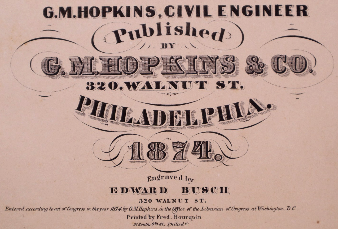 1874 Plat Map ~ Vicinity of Spring – Park Ave, West Roxbury, Suffolk Country, MA