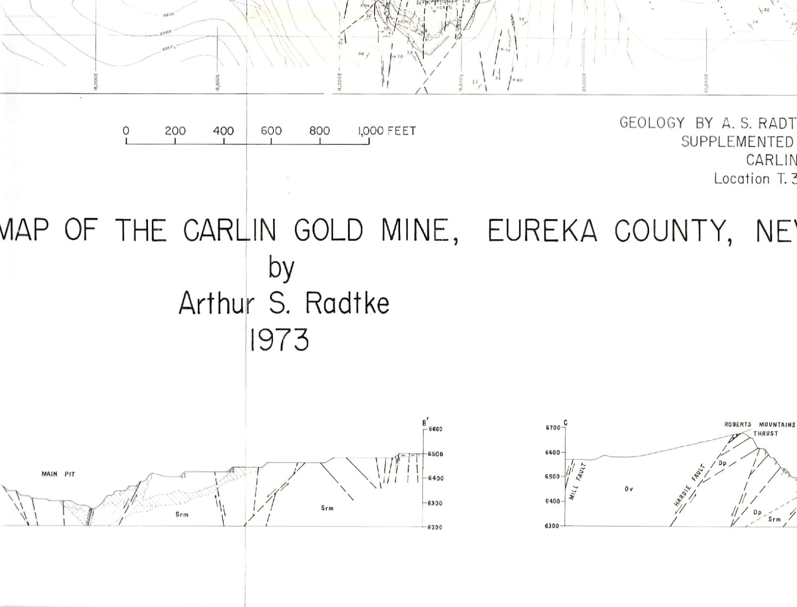 USGS Geologic Map: Carlin Gold Mine, Eureka County, Nevada