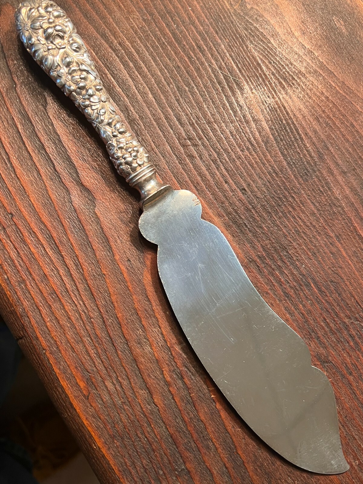Stieff Rose Sterling repose Hollow handle plate blade knife 10 1/2 inches