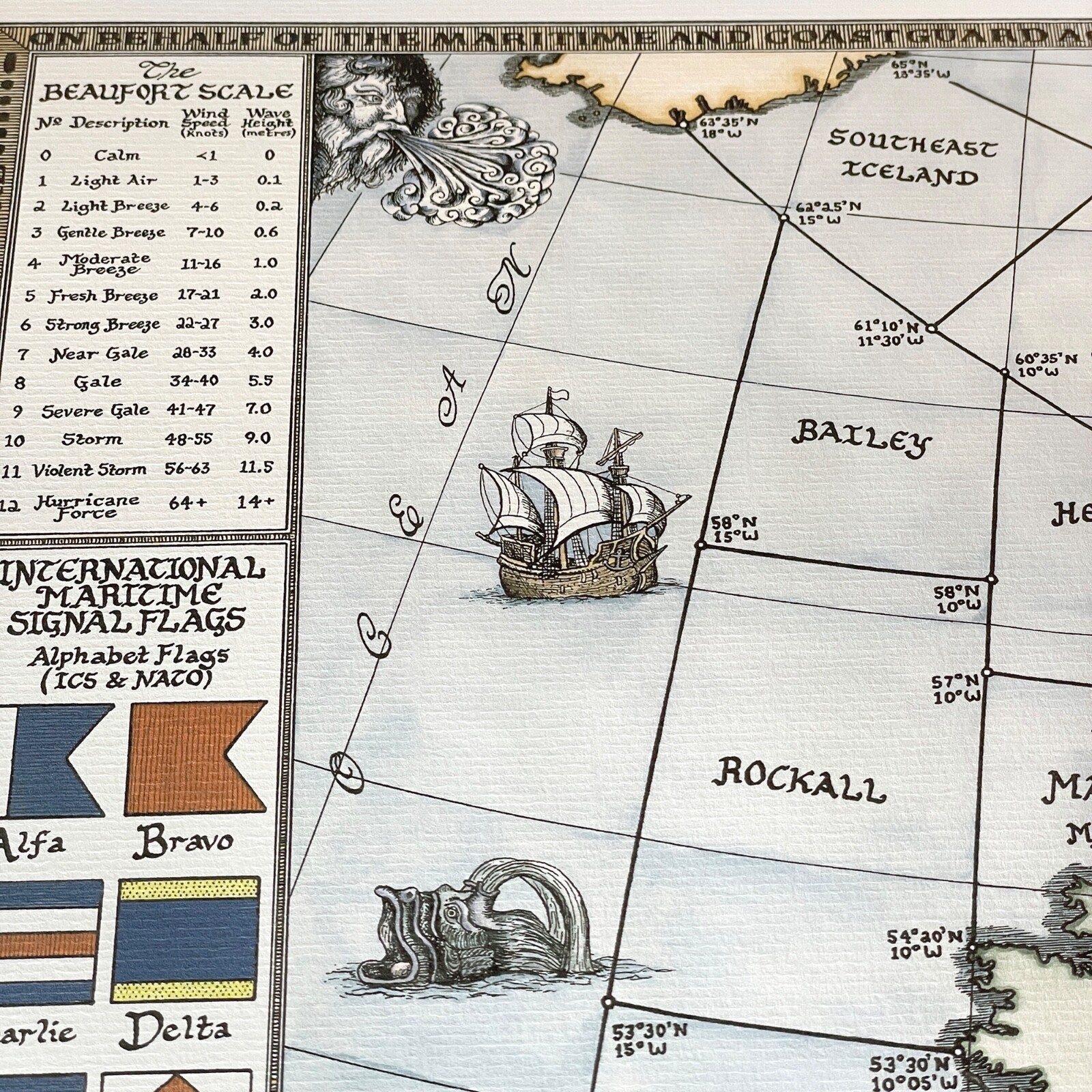 Colour Shipping Forecast Map – Fine Art Prints by Manuscript Maps