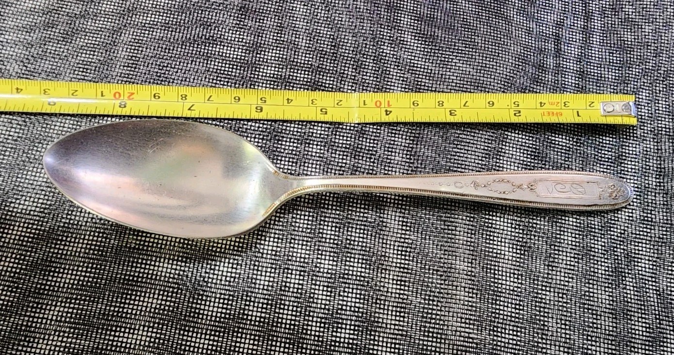 👌 ONEIDA ANTIQUE c1921 GROSVENOR PATTERN SILVERPLATED TABLE SERVING SPOON 🍛🥄