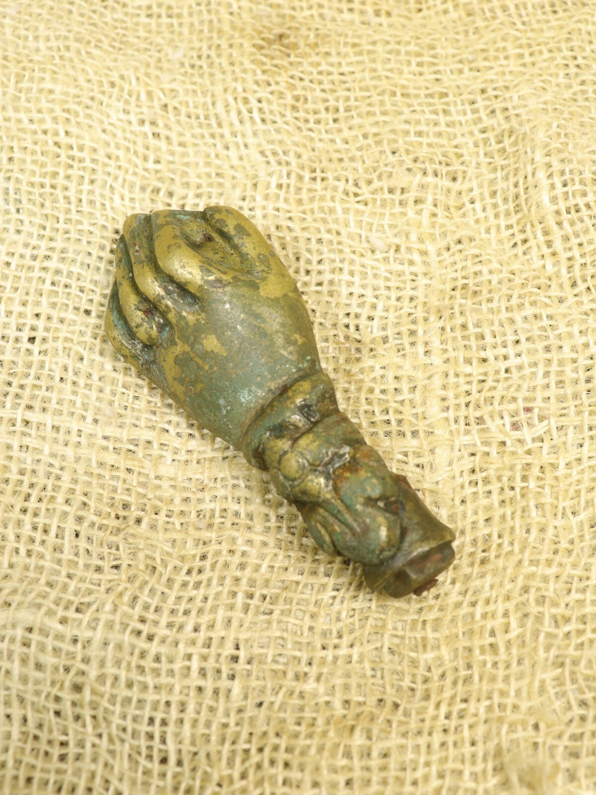 Brass Lady’s Hand Door Knocker Antique Victorian Era Ornate Heavy Hand of Fatima