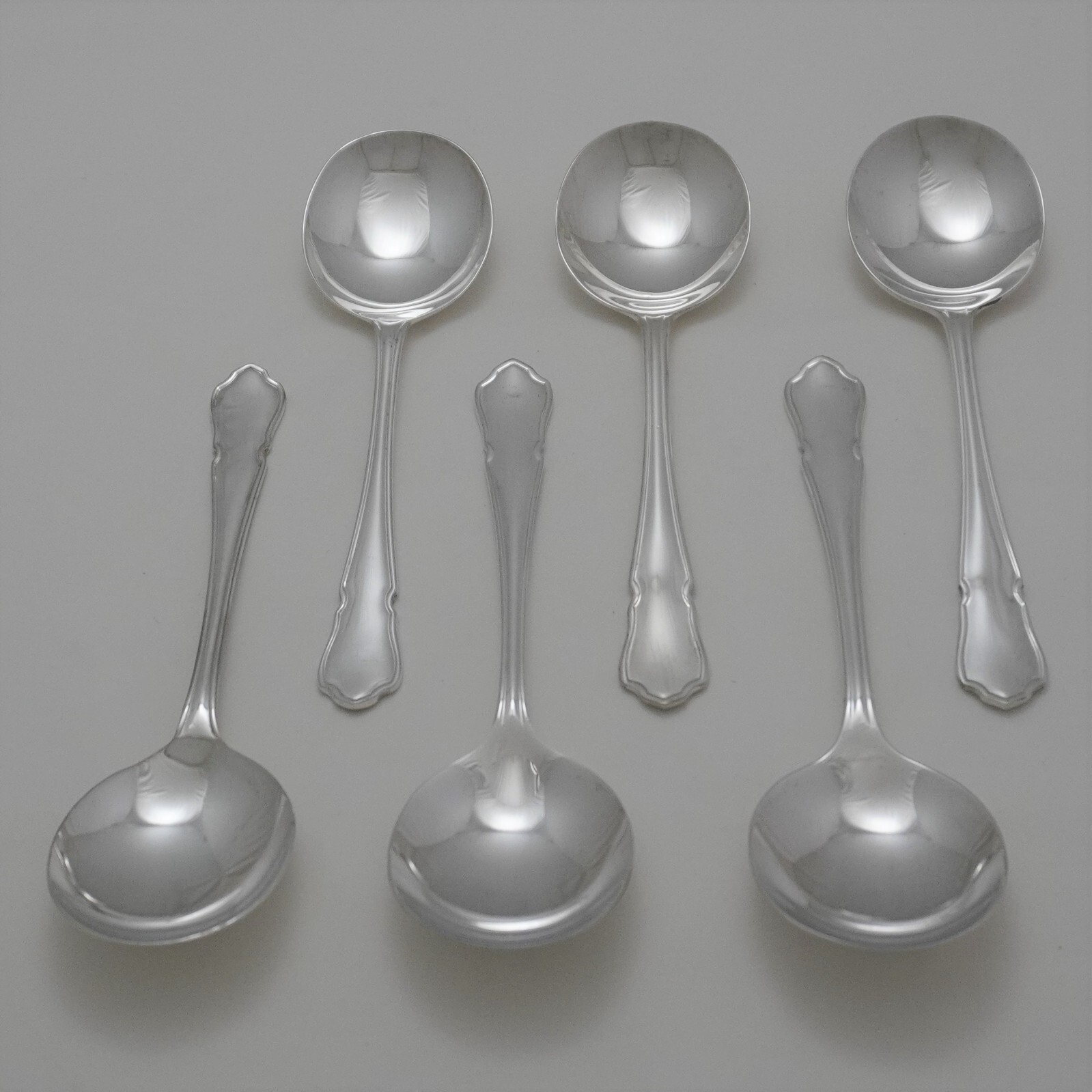DUBARRY Design Sheffield England Silver Service Cutlery Set of Six Soup Spoons