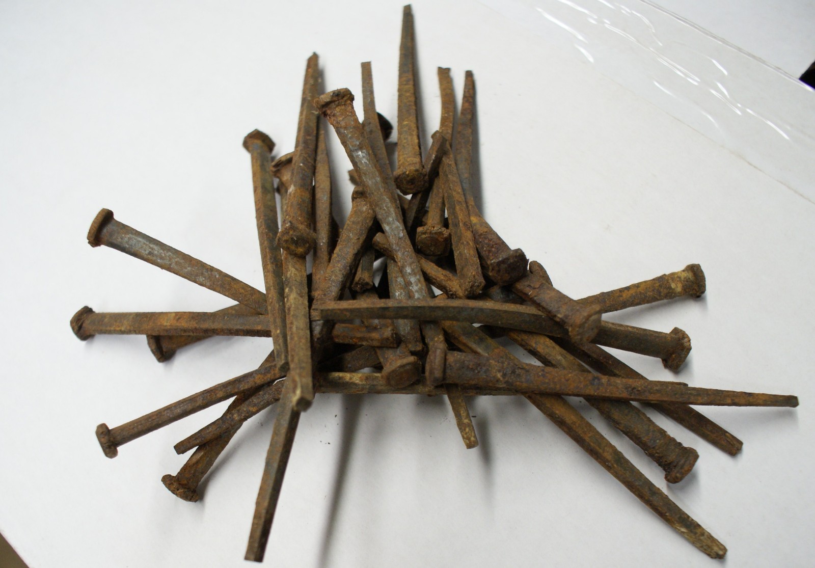 Approx. 100 (5 lbs) ANTIQUE (1800’S) SQUARE 4.5″ LONG NAILS CHURCH GOOD FRIDAY
