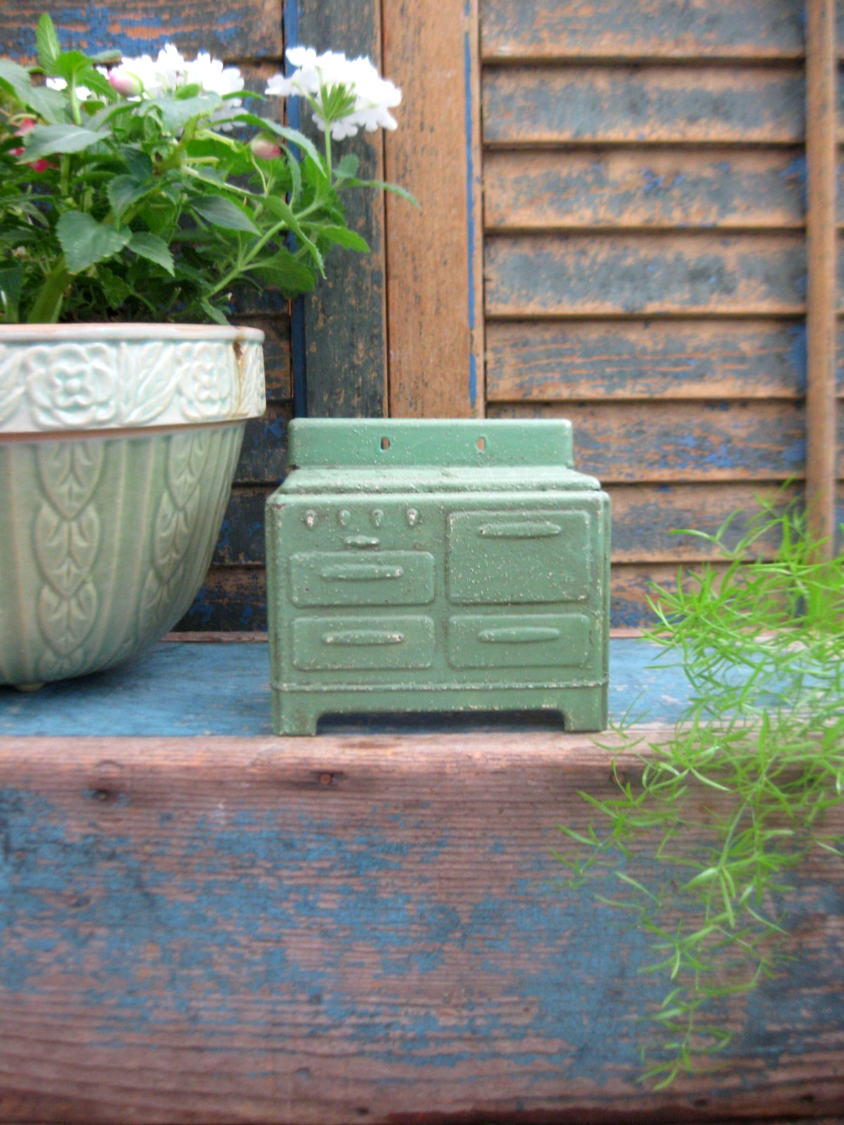 Very Small Antique Wood Doll’s Dresser New Blush Pink Milk Paint Rose Transfer