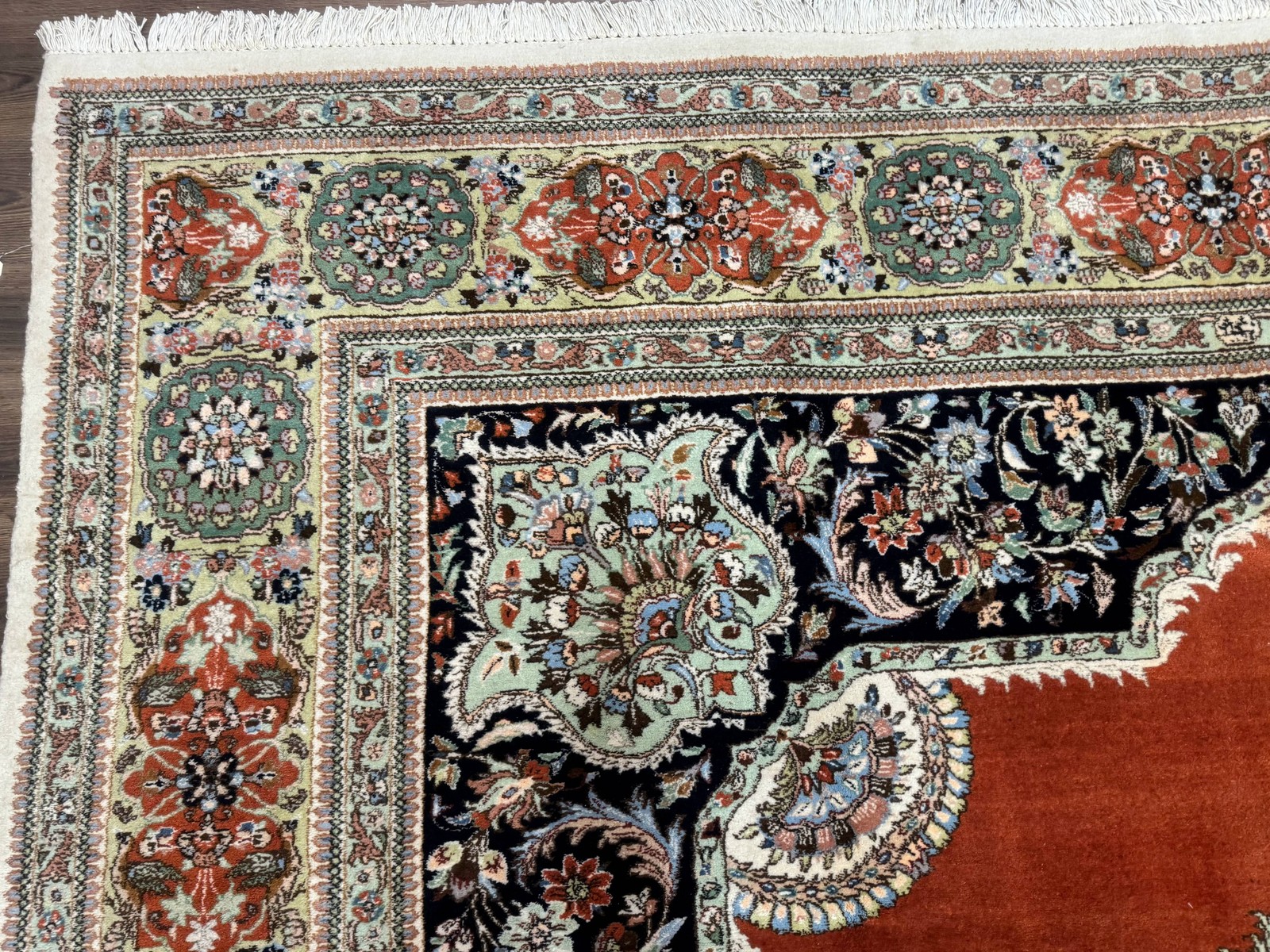Per’sian Rug 11×13, Semi Open Field, Soft Wool Pile, Vintage Carpet
