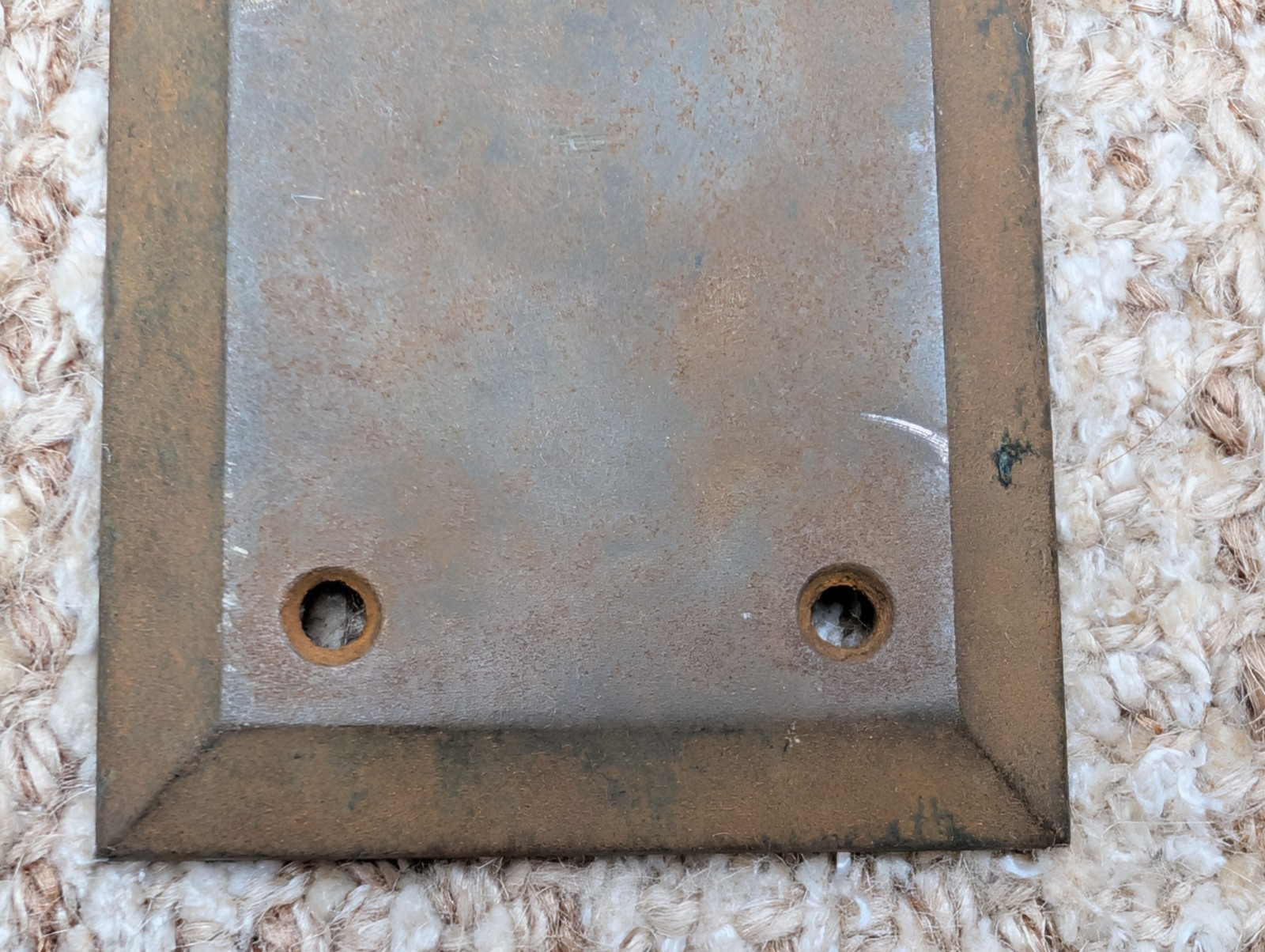 2 3/4″ x 10″ Antique Stamped Steel Door Knob Plate
