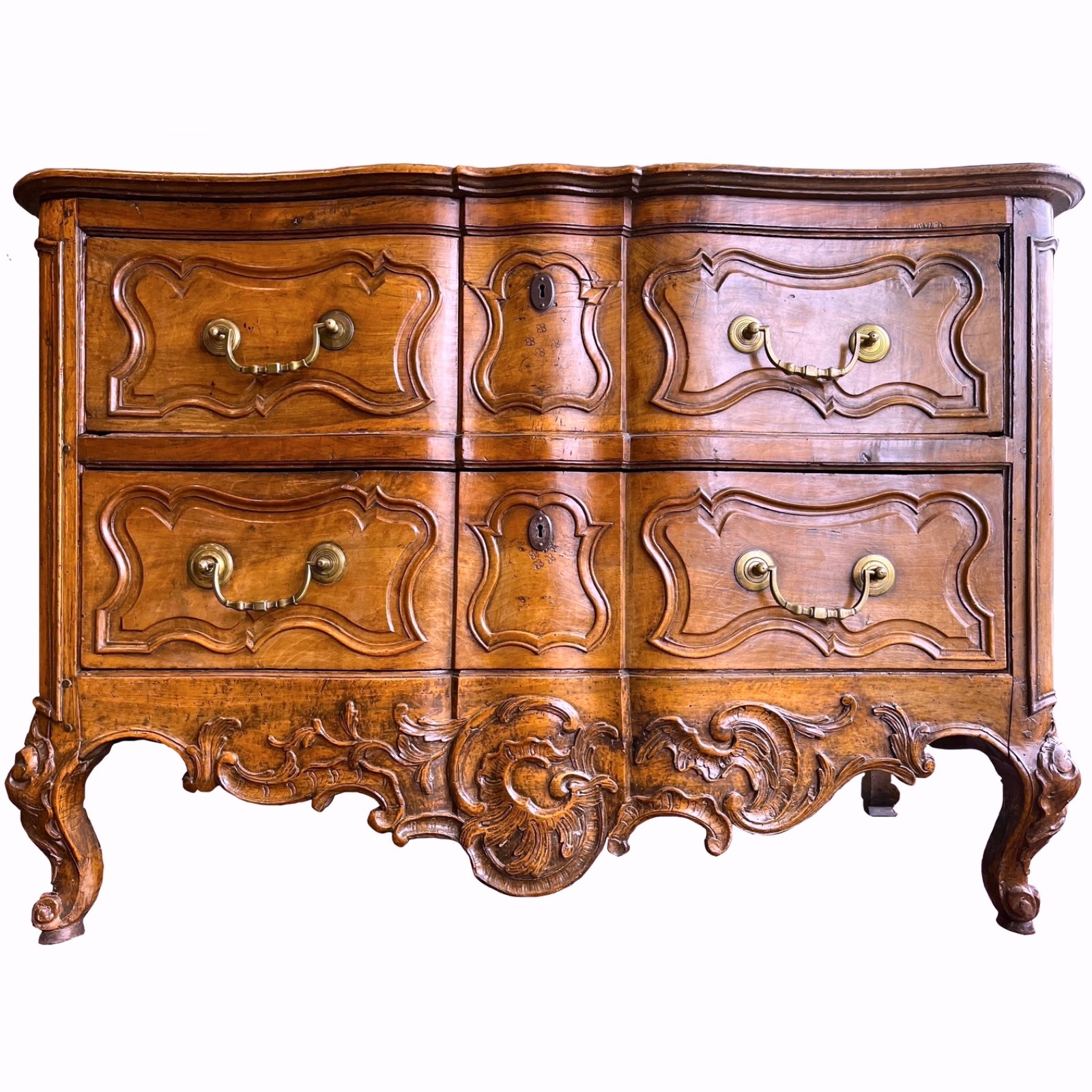 18th Century Louis XV French Walnut Provincial Commode