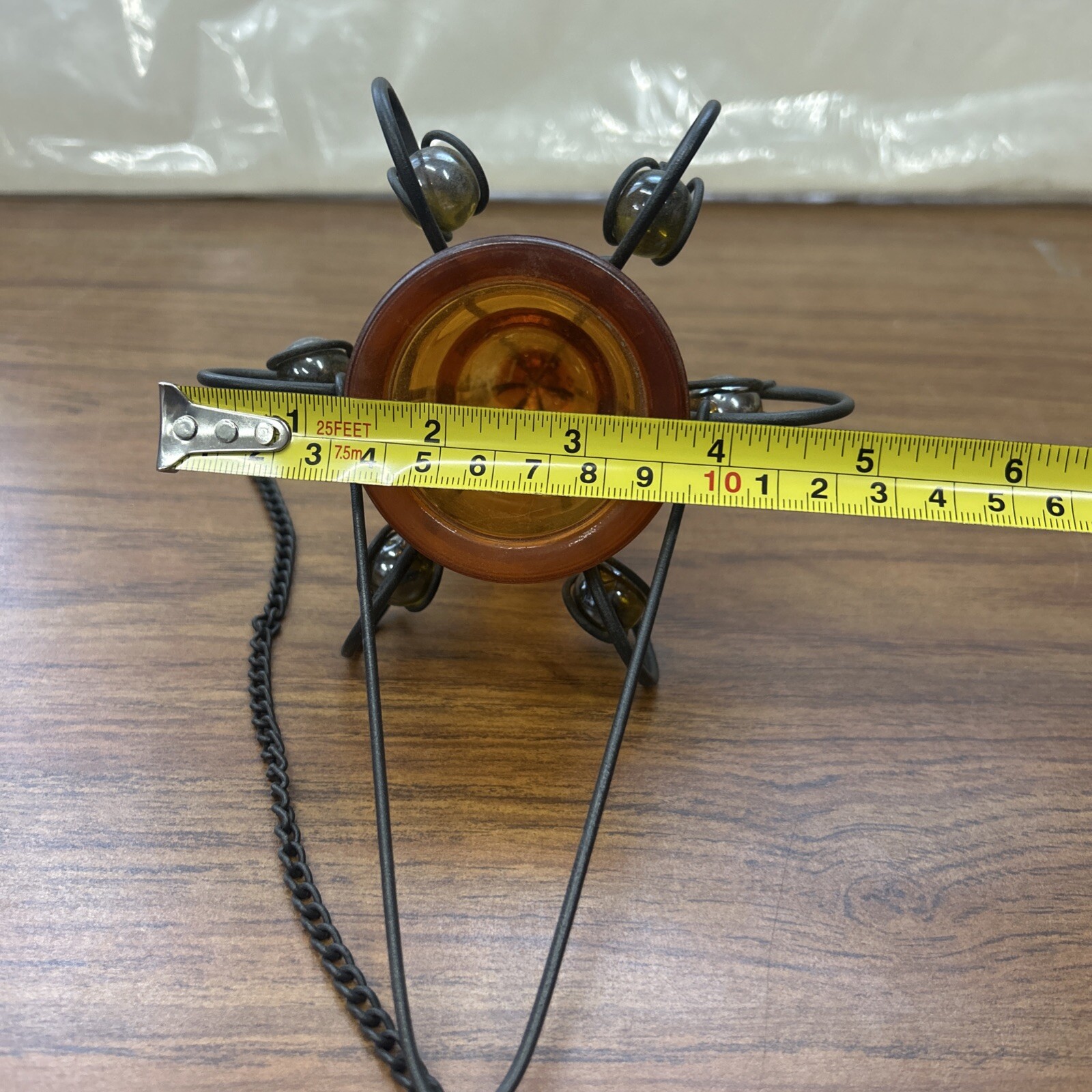 MCM Metal Glass Cone Shaped Atomic Hanging Candle Holder