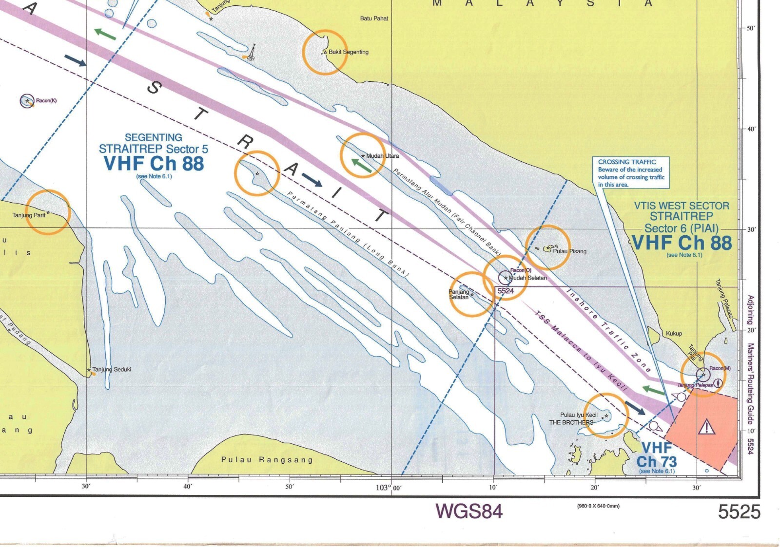 Admiralty 5525 Mariner’s Routing Guide Malacca Strait Chart Map Maritime Marine