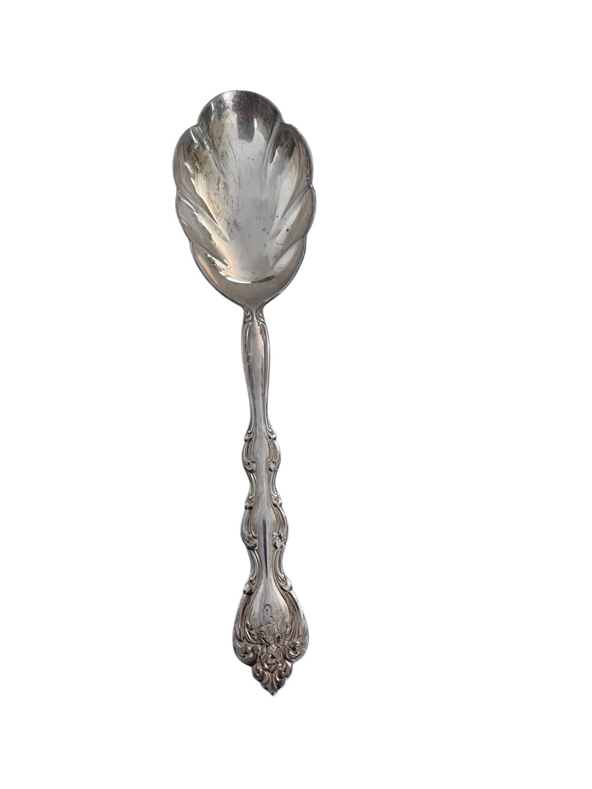 Vintage International Silverplate Rice ServingSpoon, Hollow Handle