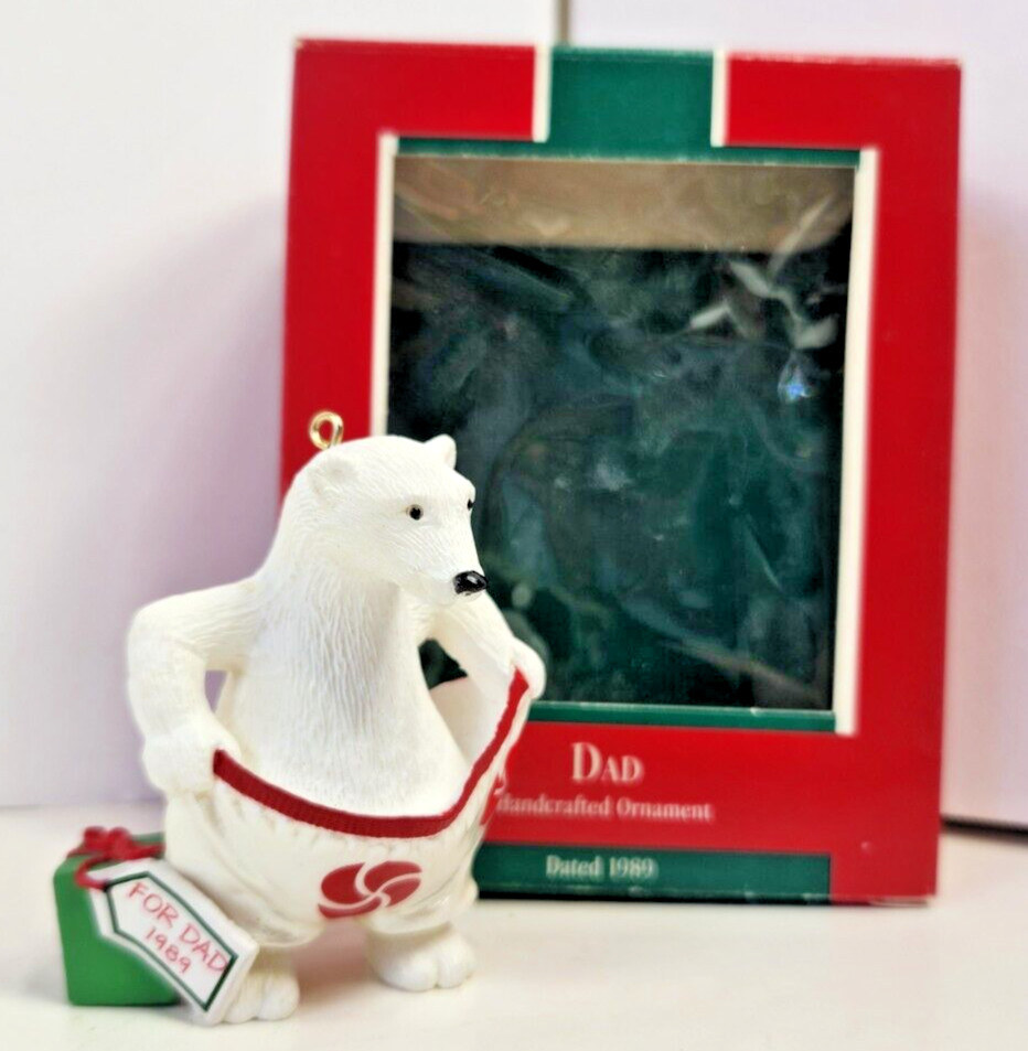 HALLMARK KEEPSAKE 1989 DAD POLAR BEAR QX441-2