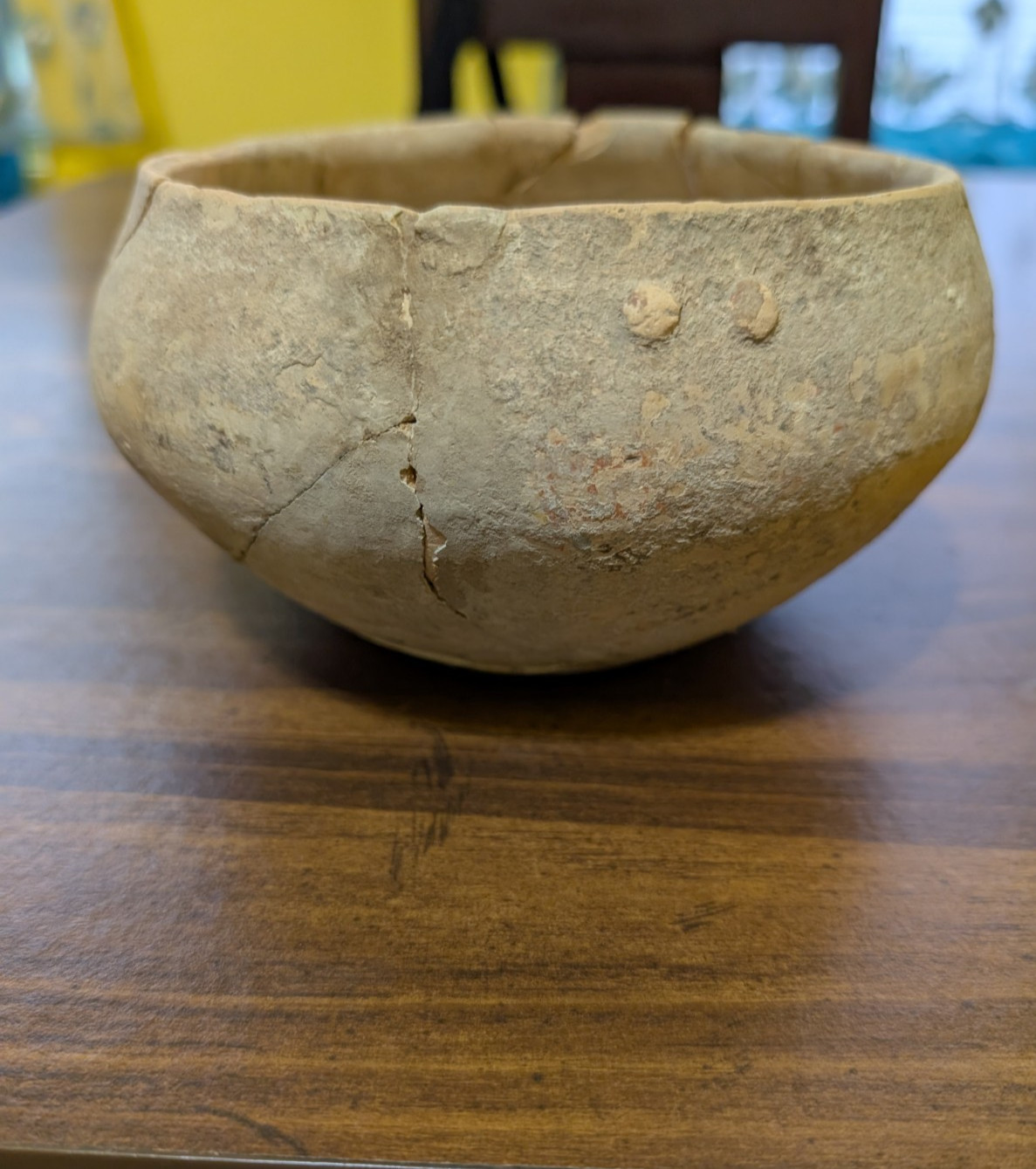 Ancient Near Eastern Luristan Pottery Bowl 1000BC Heavily Repaired Authentic