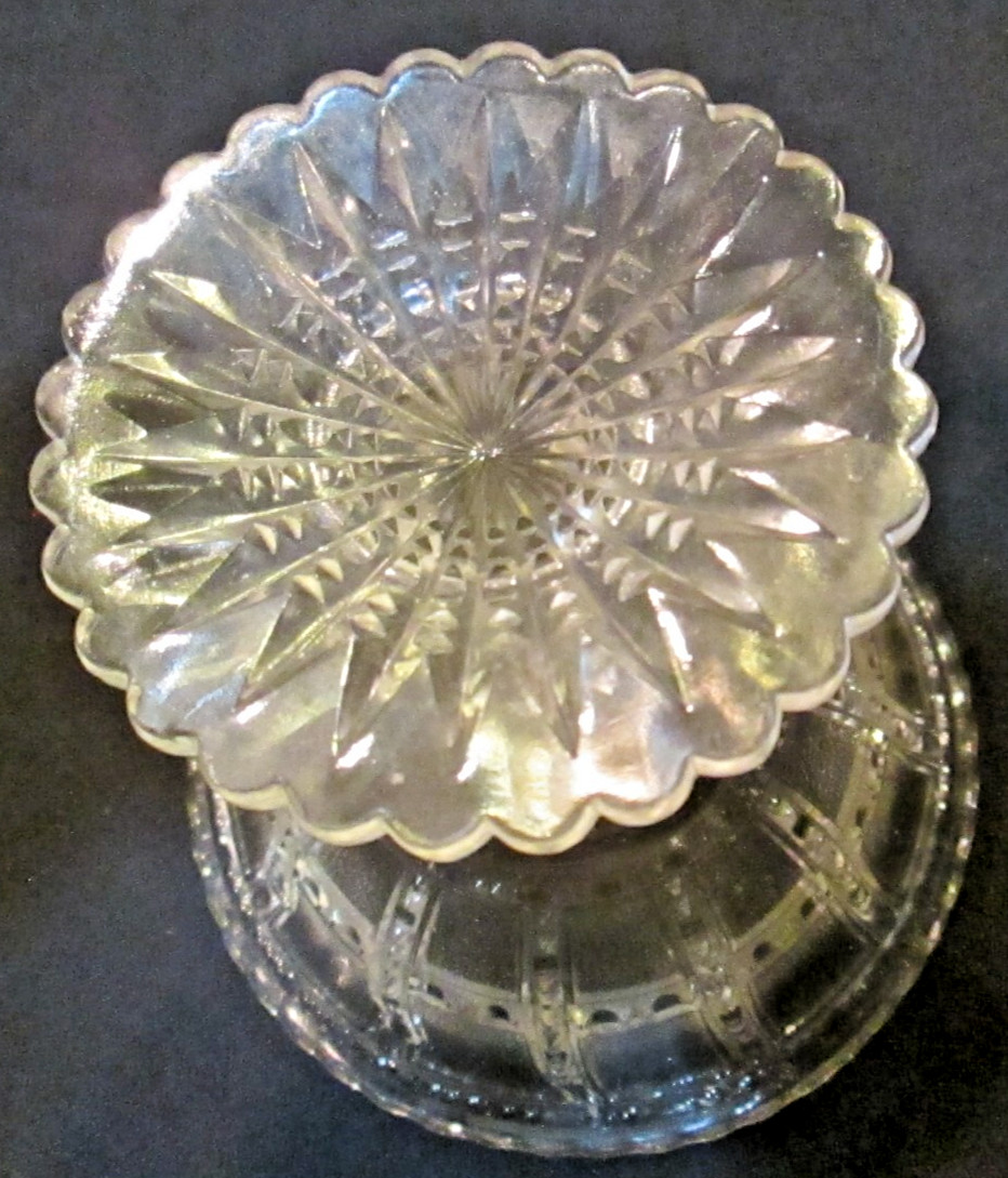 Small 4 1/2″ High X 4 7/8″ D “Beaded Block” Pattern By Imperial Jelly Compote