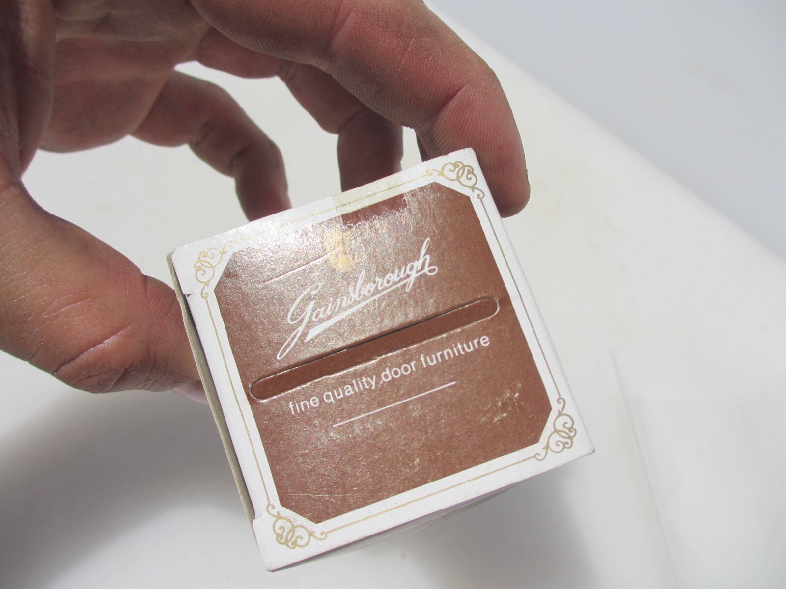 Retro Wooden Door Knobs Handles Gold Plates OId Wood Cupboard – New Old Stock
