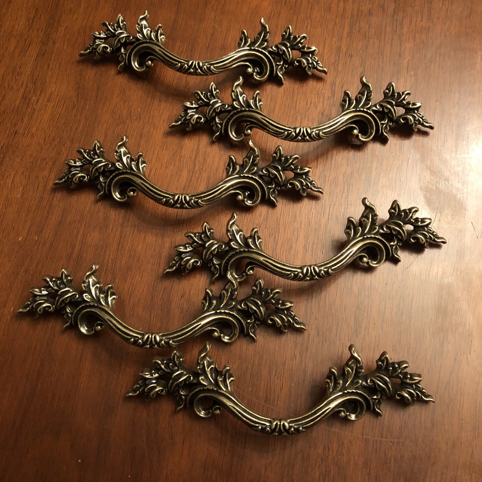 Vintage look Belwith Brass French Provincial Drawer Pull Handles Gold NEW