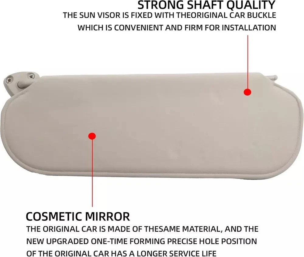 Gray Pair Driver and Passenger Side Sun Visor Compatible with Chevrolet Express