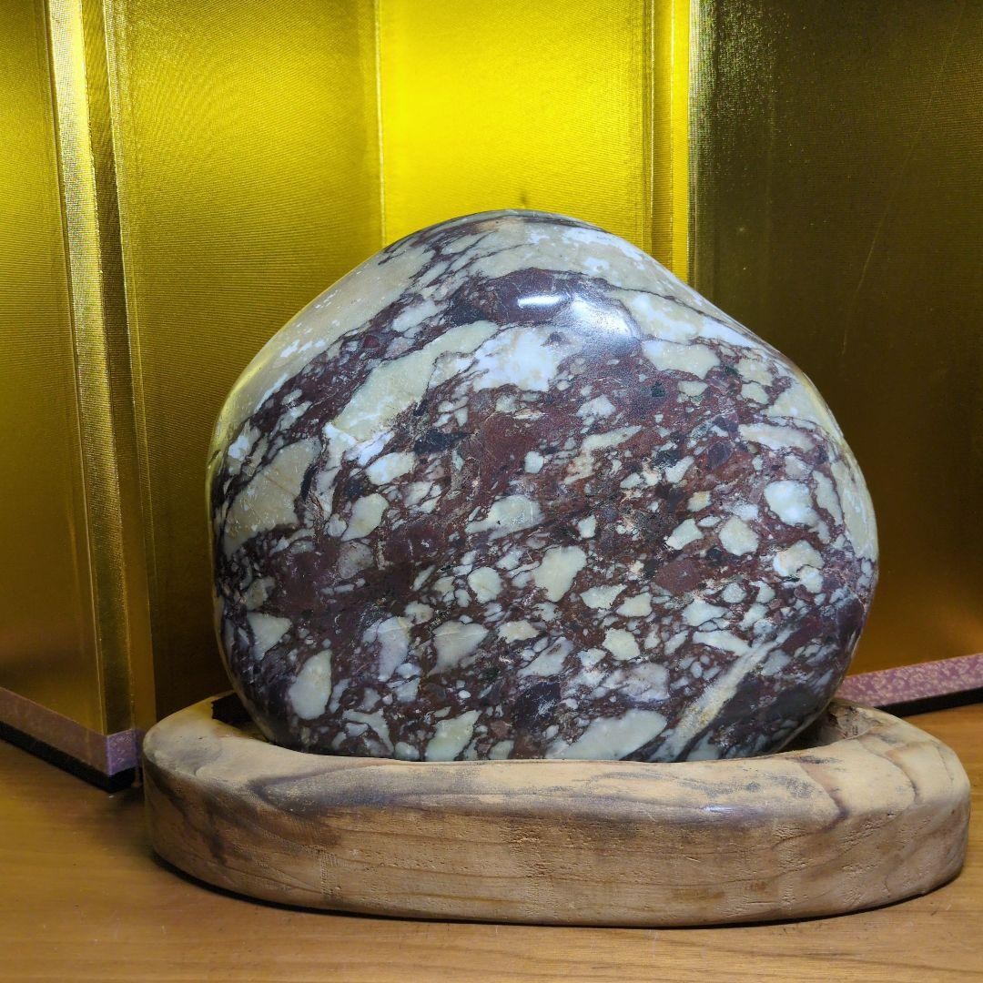 Suiseki Bonseki Bonsai Viewing Stone Approx. 4.8kg with exclusive wooden base