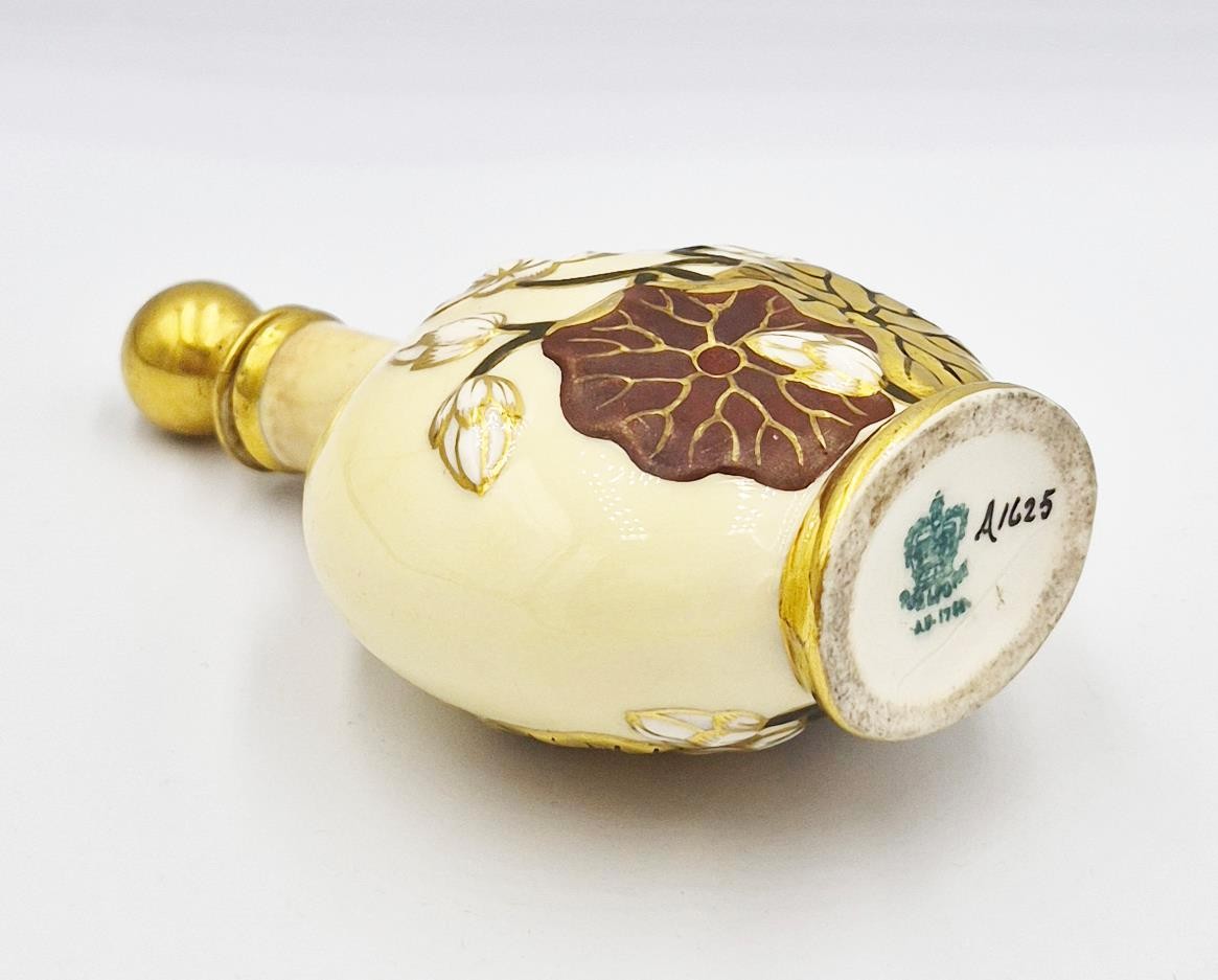 VICTORIAN AESTHETIC MOVEMENT COALPORT PORCELAIN MOON SCENT BOTTLE c1880