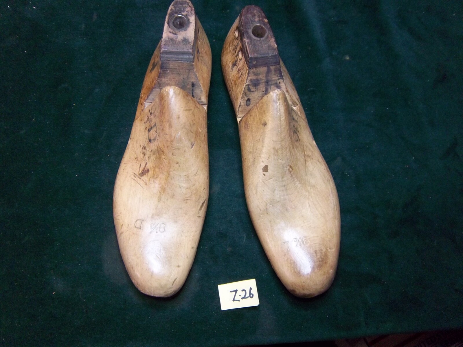 Vintage 1942 Pair US NAVY Size 9-1/2 D GEBL Industrial Shoe Factory Lasts #Z-26