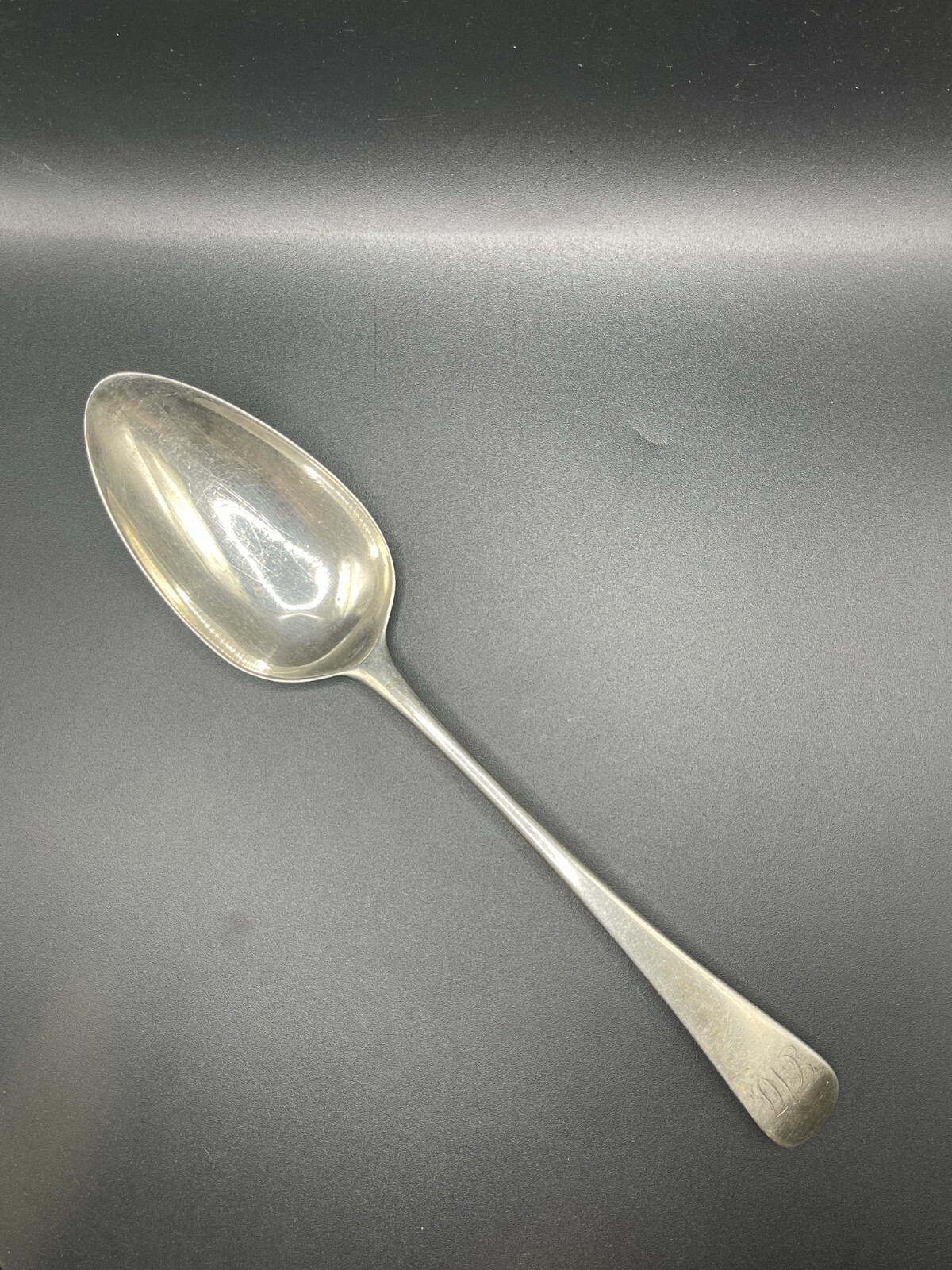Antique George III Silver Old English Pattern Table Spoon, London 1814