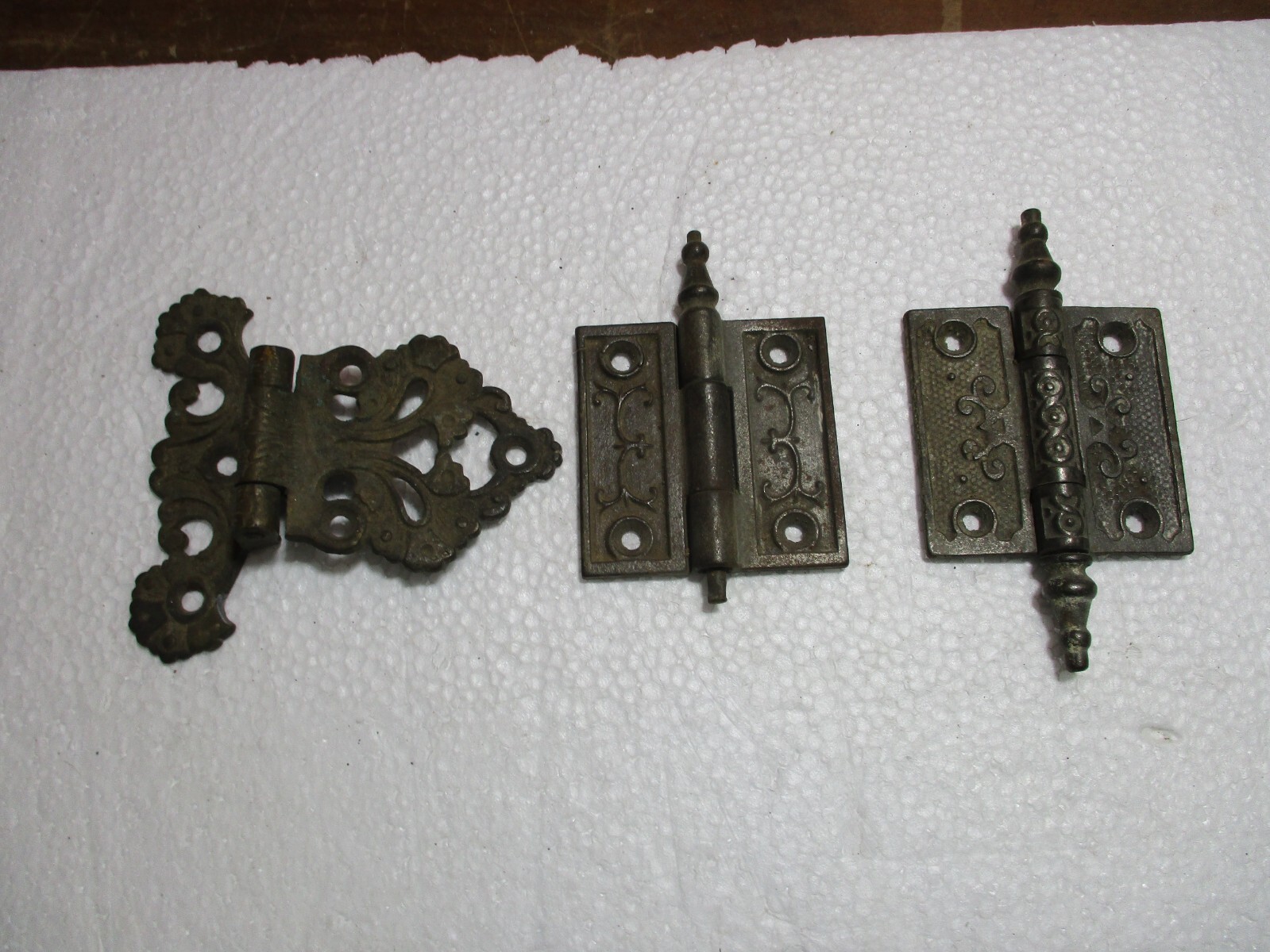 Victorian /Eastlake Hinges Ornate Steeple Tipped Cast Iron Mixed Lot