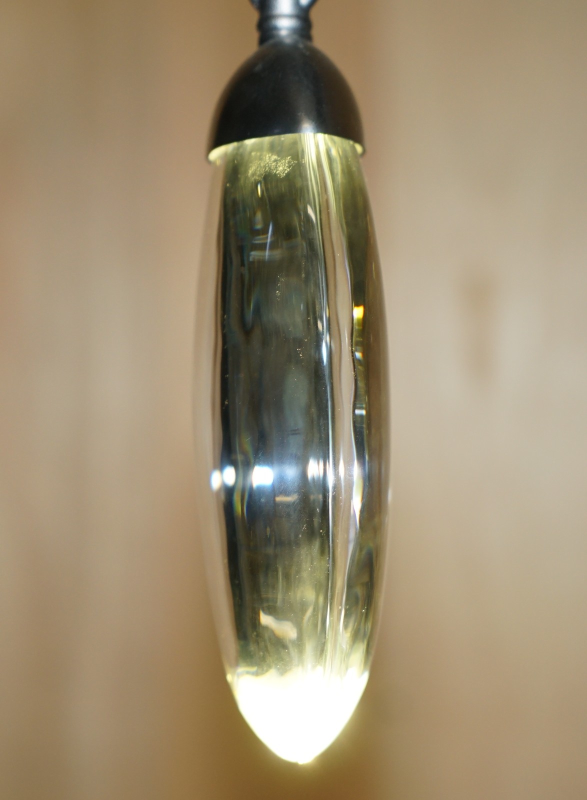 1 OF 2 RRP £7999 OCHRE CELESTIAL THREE PEBBLE CHANDELIER LINEAR KITCHEN LIGHTS