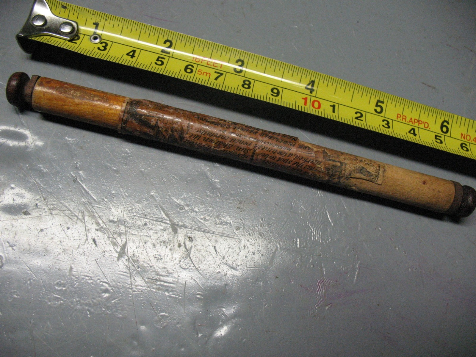 ANTIQUE CLARK’S INDELIBLE PENCIL LINEN MARKER w/ STORAGE TUBE 1874