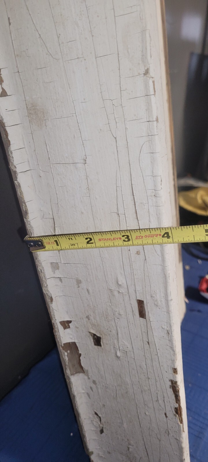 Window HEADER Pediment Lintel WHITE Chippy Paint 46 1/2″ SHELF FARM Victorian