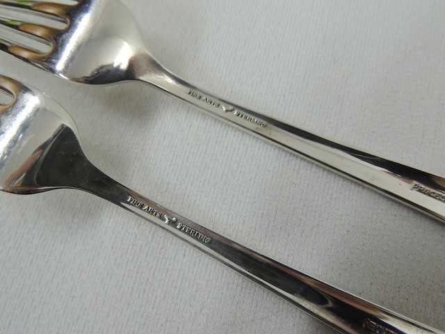 (2) Vintage SOLID Sterling Silver Dinner Forks Fine Arts Processional 98 grams
