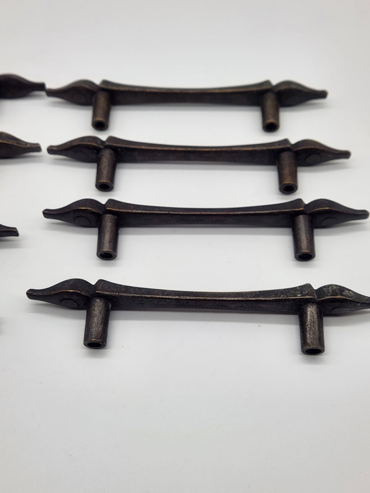 (Lot Of 8) Vintage 1971 National Lock Pressed Steel Cabinet/Drawer Handles 5″ L