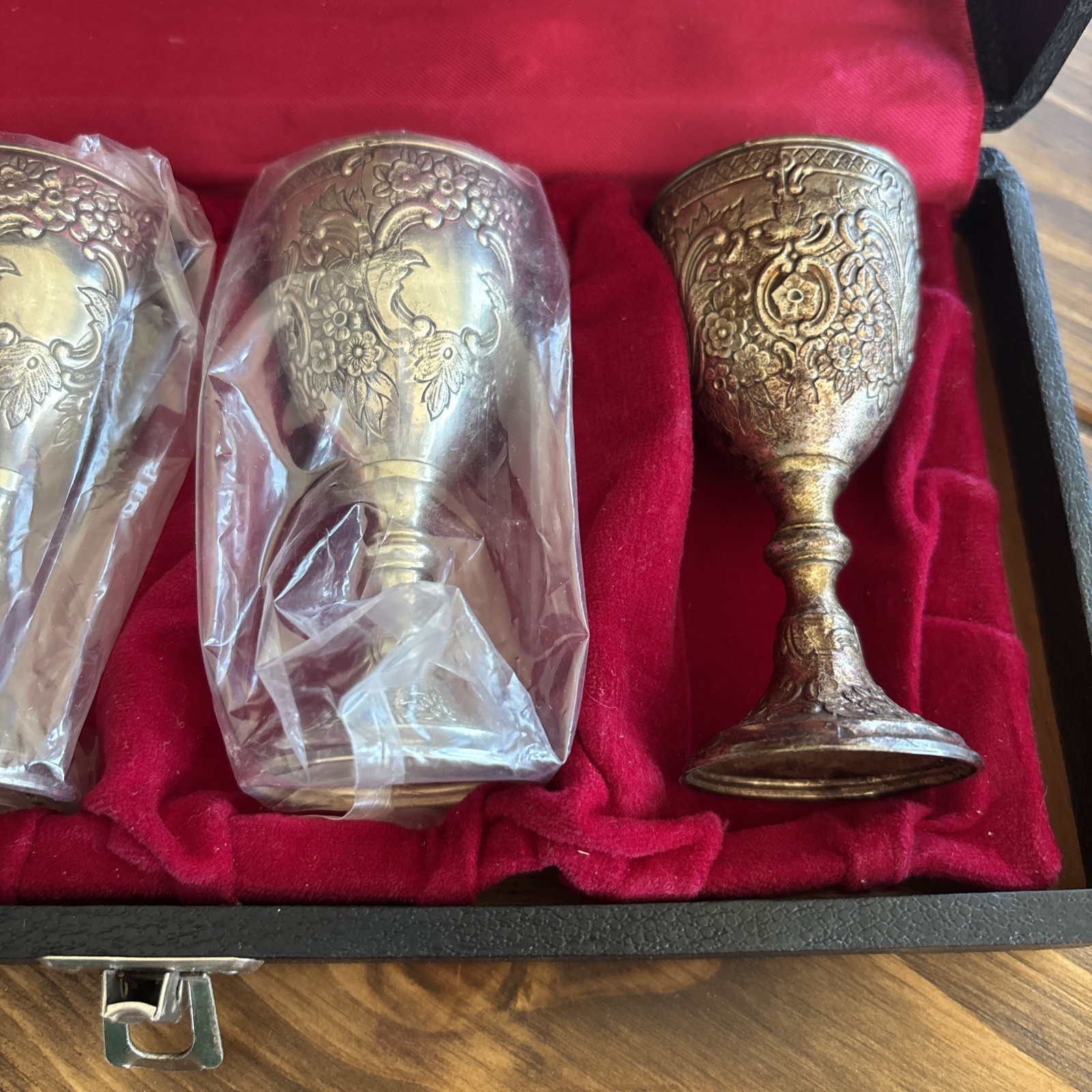Set of 4 VTG Corbell & Co. Silverplated Cordial Mini Goblets Bespoke Speak easy