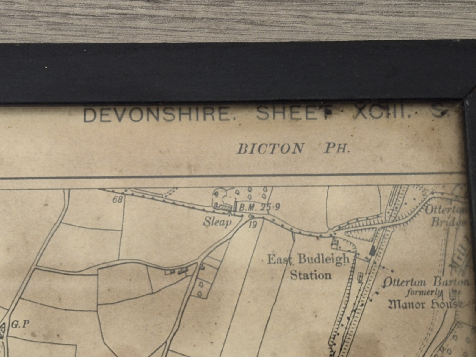 ANTIQUE VINTAGE MAP EAST BUDLEIGH DEVONSHIRE 1938 18″
