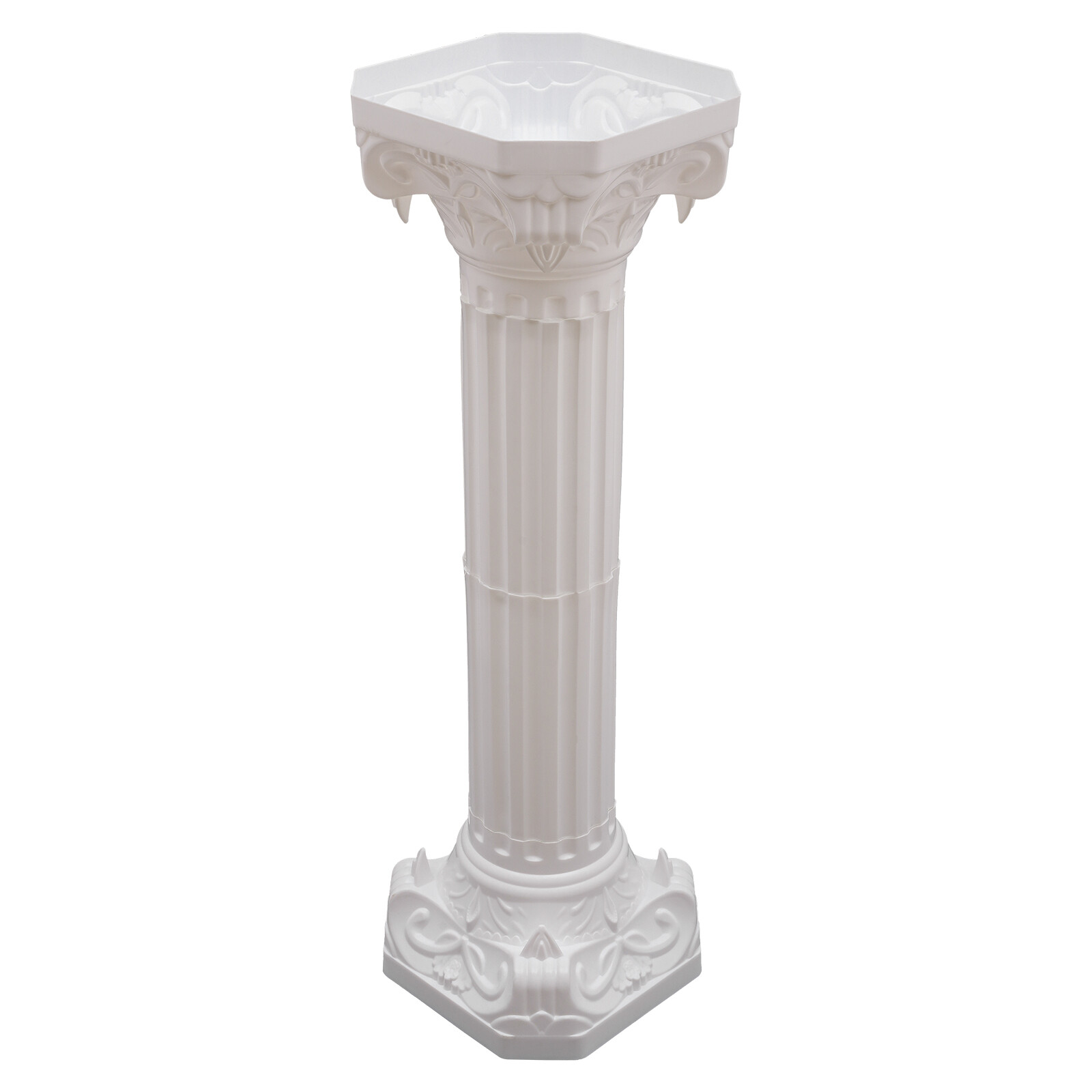 2 Pcs White Roman Pillar Wedding Roman Column Decorative Flowerpot Holder Column