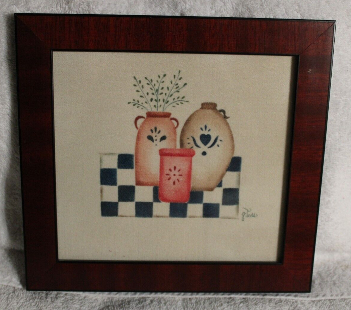 Theorem Painting Jennie Todd Signed Original Gallery Label Crocks Country