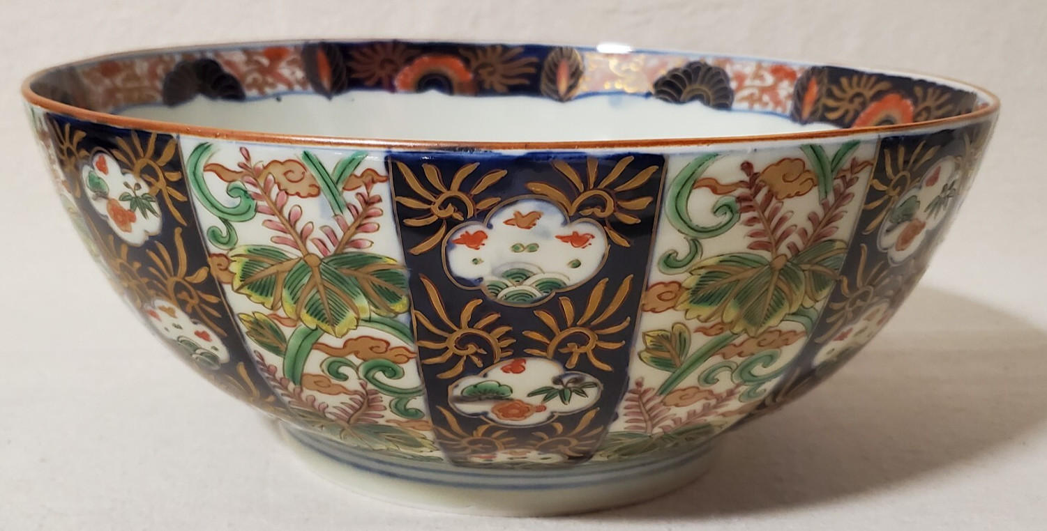 Japanese Edo Period Bowl Antique 19th Century Porcelain 12×5″