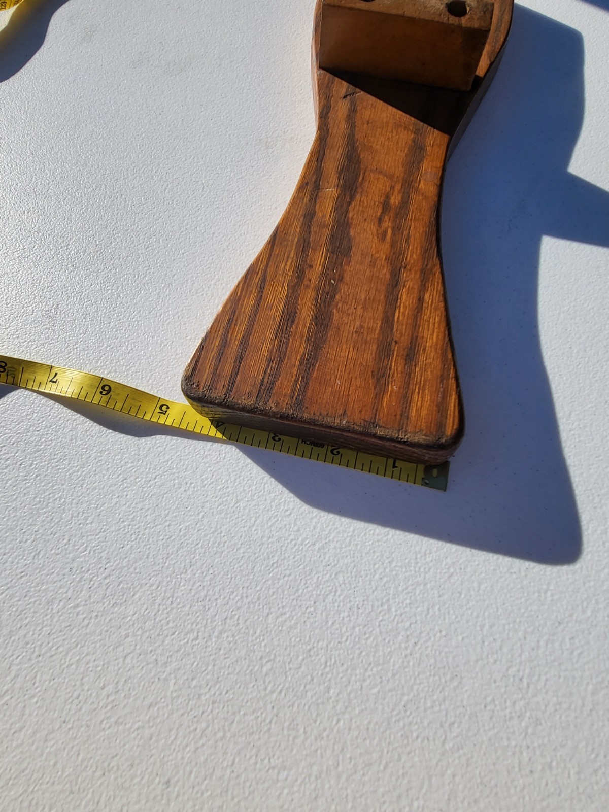 Primitive Antique Rustic Oak Hand Made Boot Jack 1880- 1930 A Piece of History