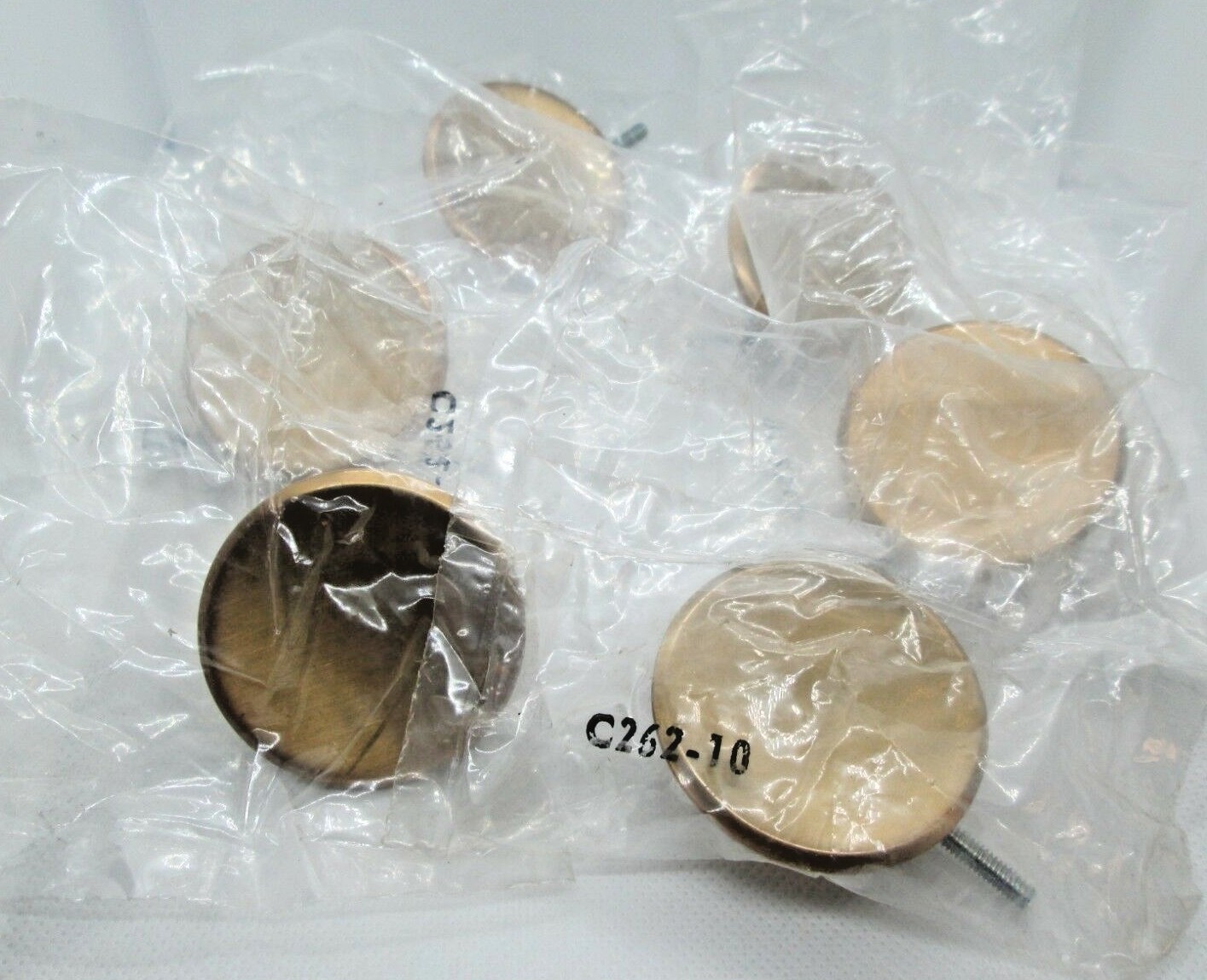 Vintage National Lock Lot of 6 Drawer Pulls Concave Knobs Dull Bronze C262-10