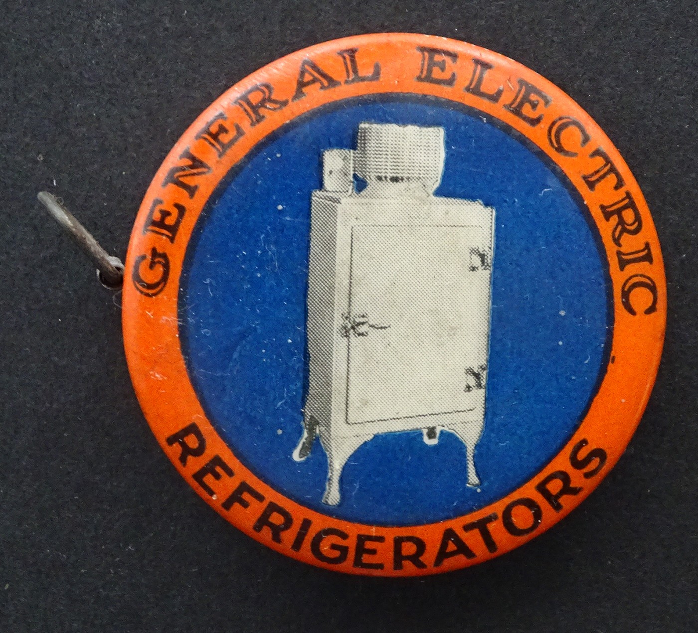 GE General Electric REFRIGERATOR Gumpert Cross CELLULOID TAPE MEASURE Birdsboro