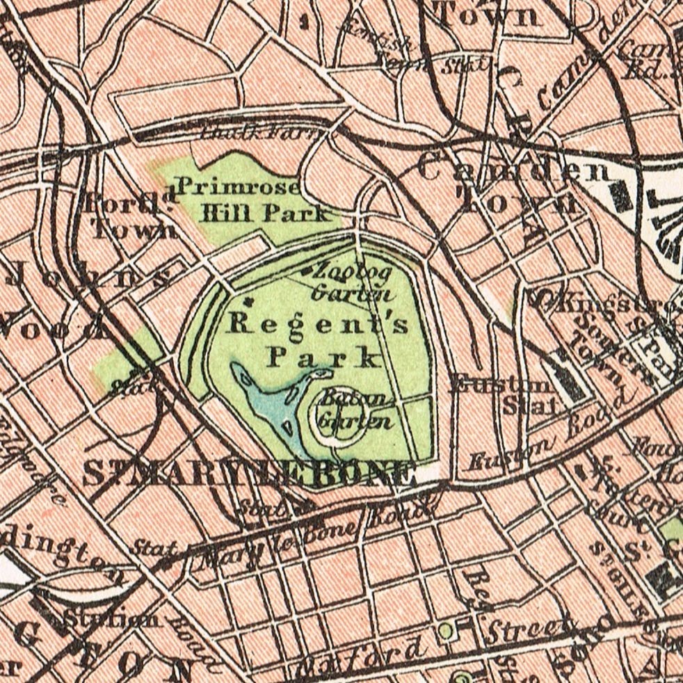 LONDON dated 1897 map ENGLAND ORIGINAL UNITED KINGDOM map